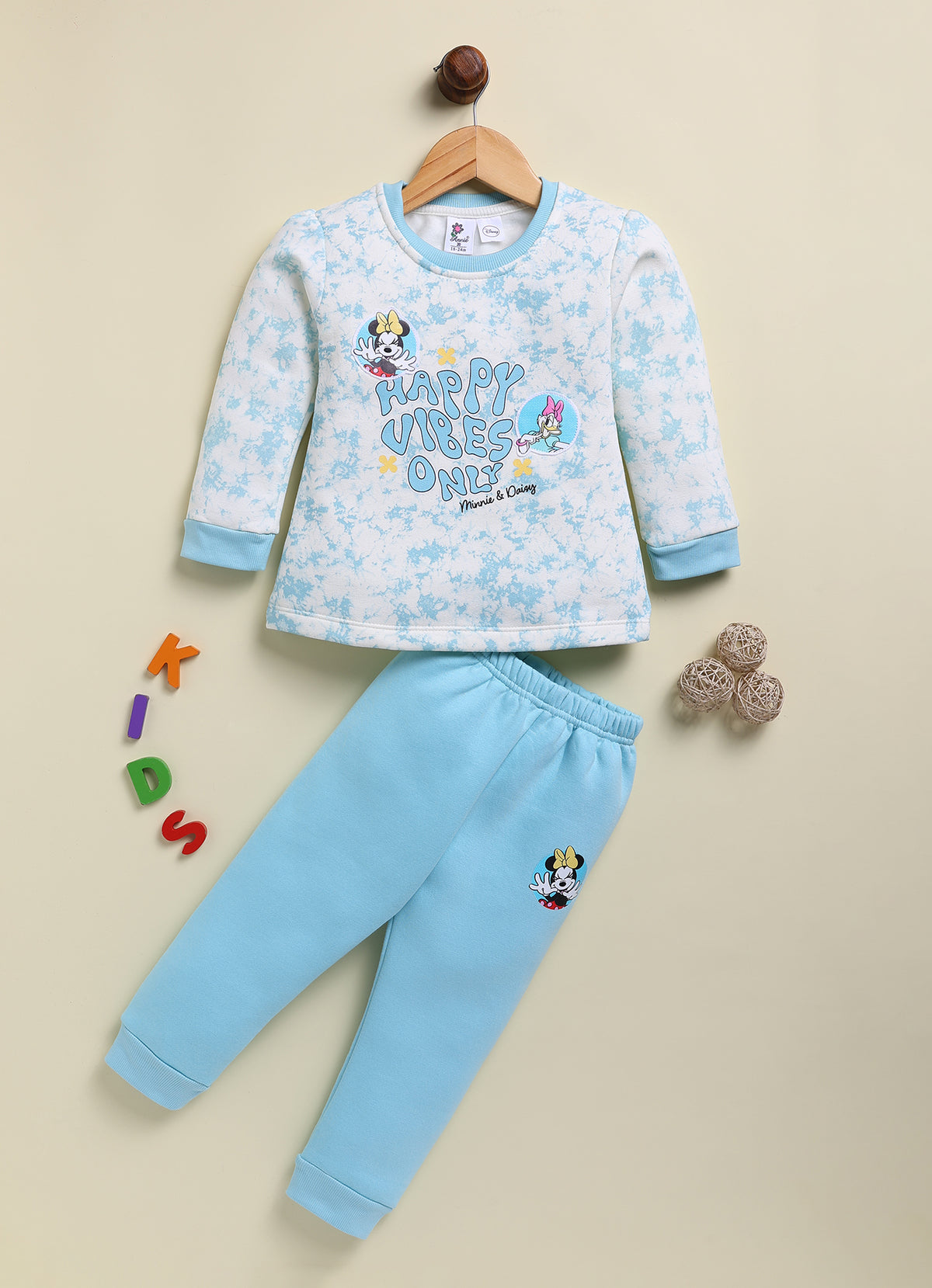Annie Disney Minnie & Daisy Blue Fleece Winter Set for Girls