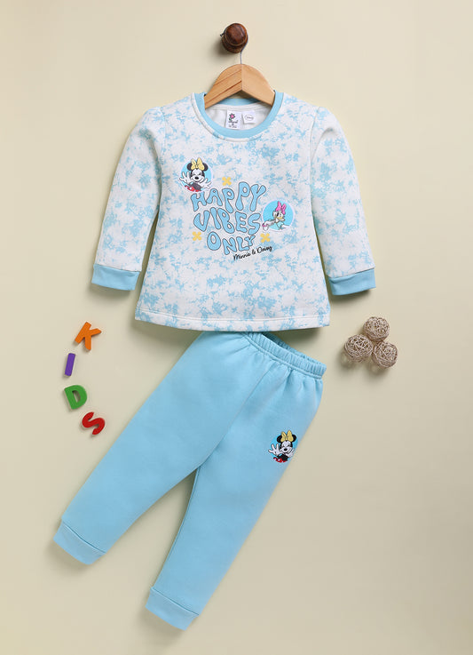 Annie Disney Minnie & Daisy Blue Fleece Winter Set for Girls