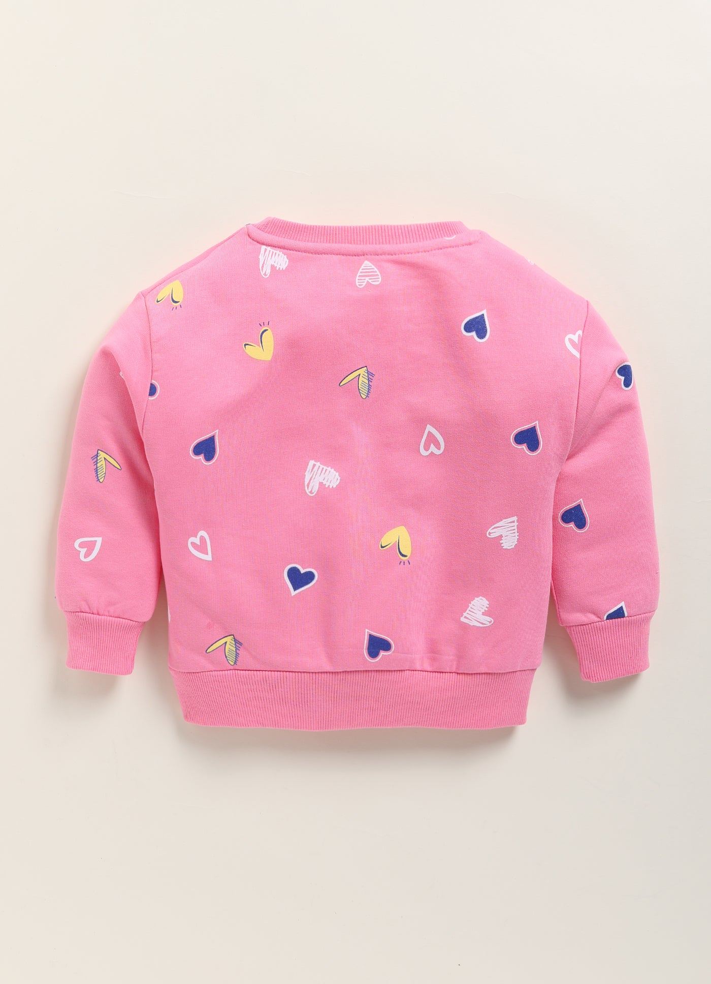 Biskid Girls "Beauty in Little Things" Heart Print Graphic Sweatshirt - Pink