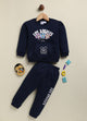 Annie Navy Blue Los Angeles Graphic Sweatshirt and Jogger Set for Girls