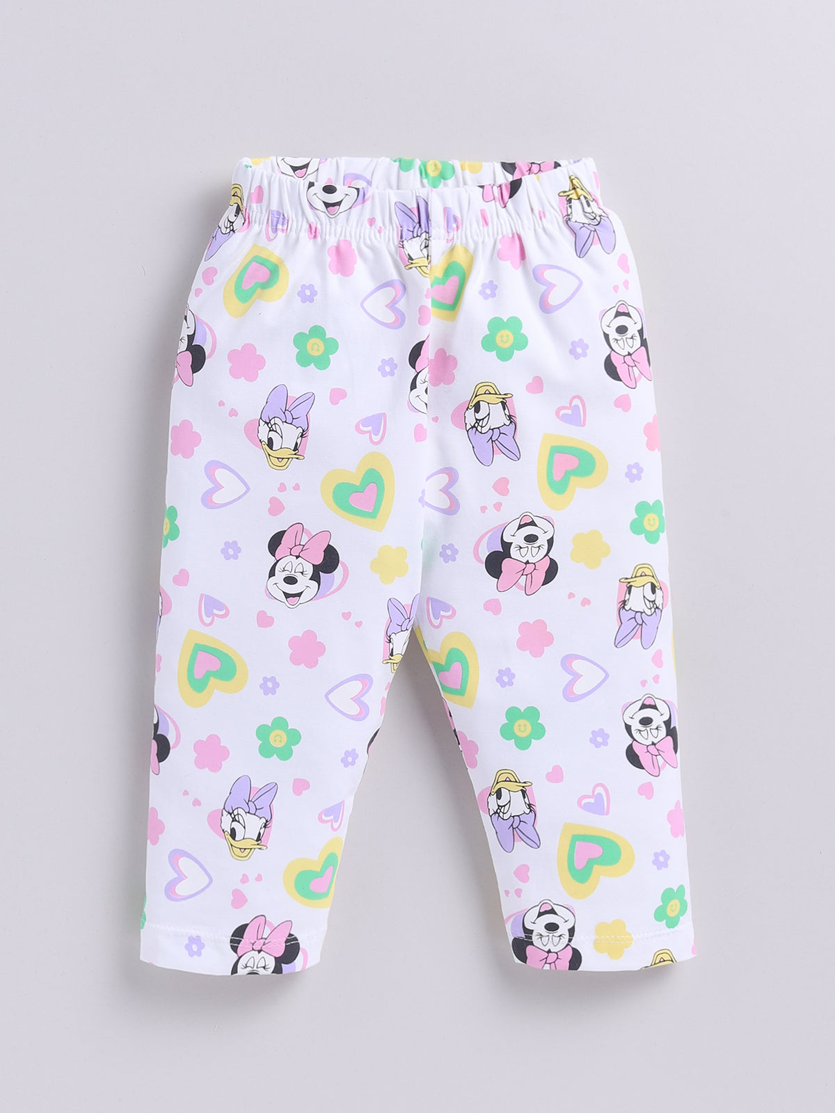 Pink Micky Printed Top Capri Set for Girls by Annie