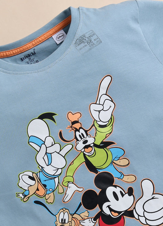 Sky Micky & Donald Duck Printed T-Shirt for Boys by Biskid