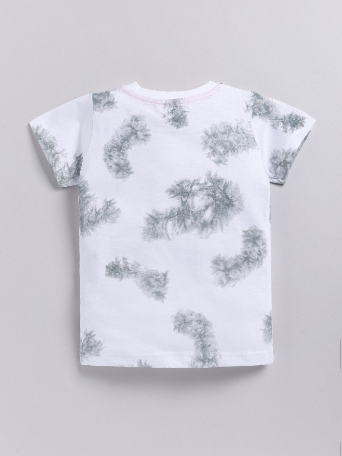 White&Grey Printed T-Shirt for Boys by Biskid
