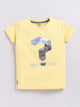 Yellow Printed T-Shirt for Boys by Biskid