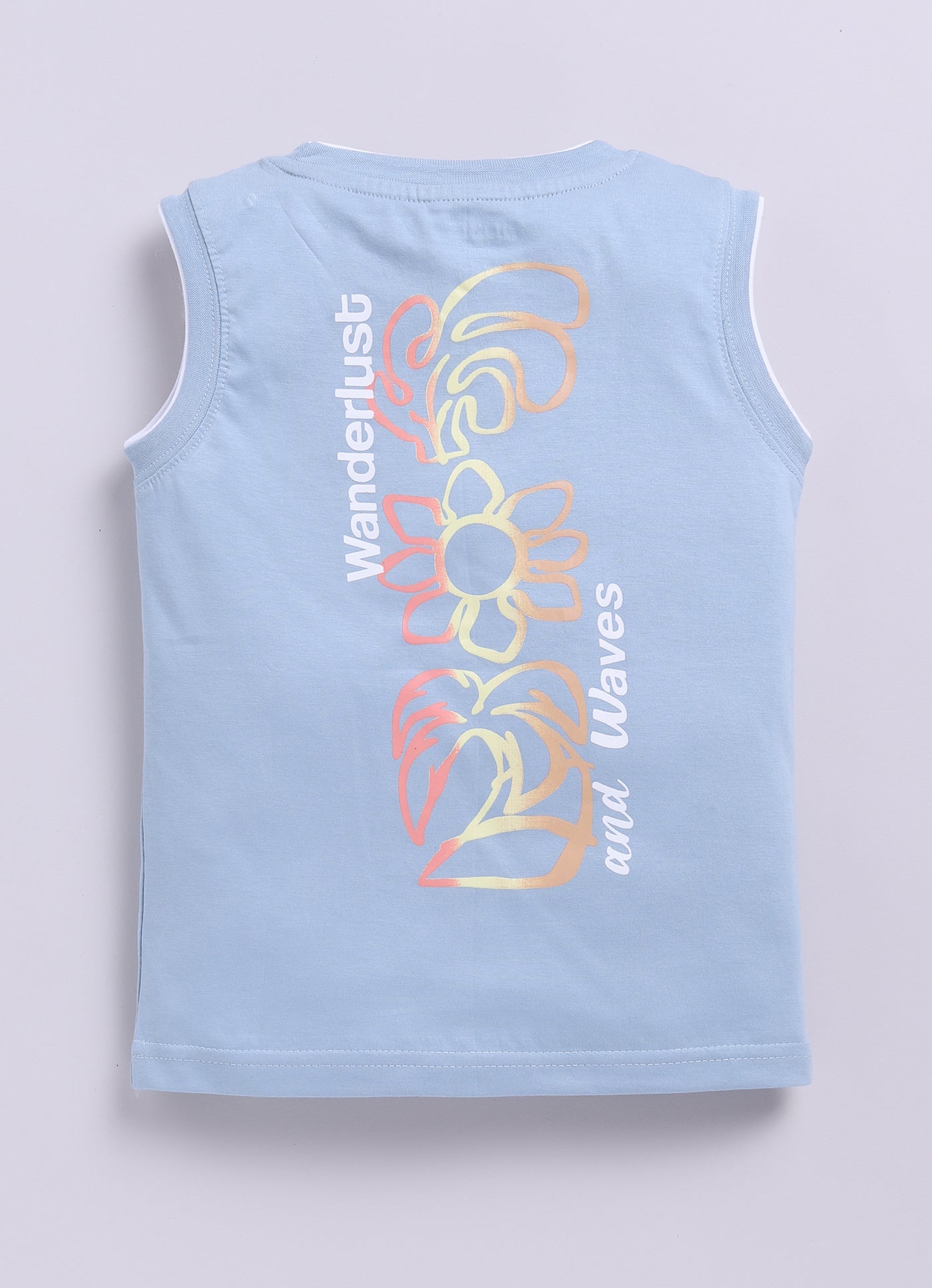 Blue Printed T-Shirt for Boys by Biskid
