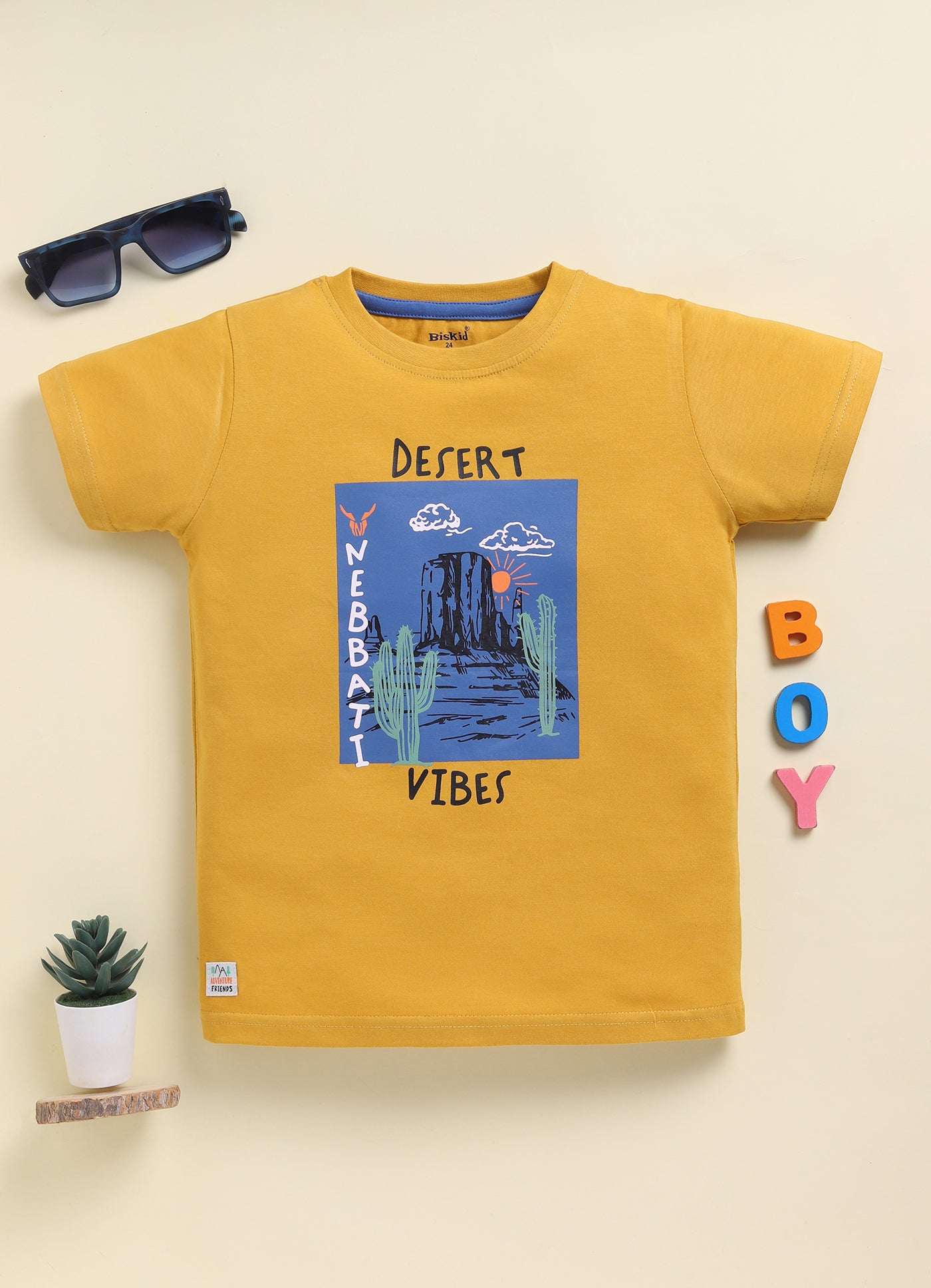 Biskid Boys "SHORE & TIDE" and "DESERT VIBES" Graphic Short-Sleeve T-Shirt Combo (Pack of 2)