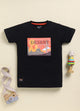 Black Printed T-Shirt for Boys by Biskid