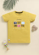 Gold Printed T-Shirt for Boys by Biskid