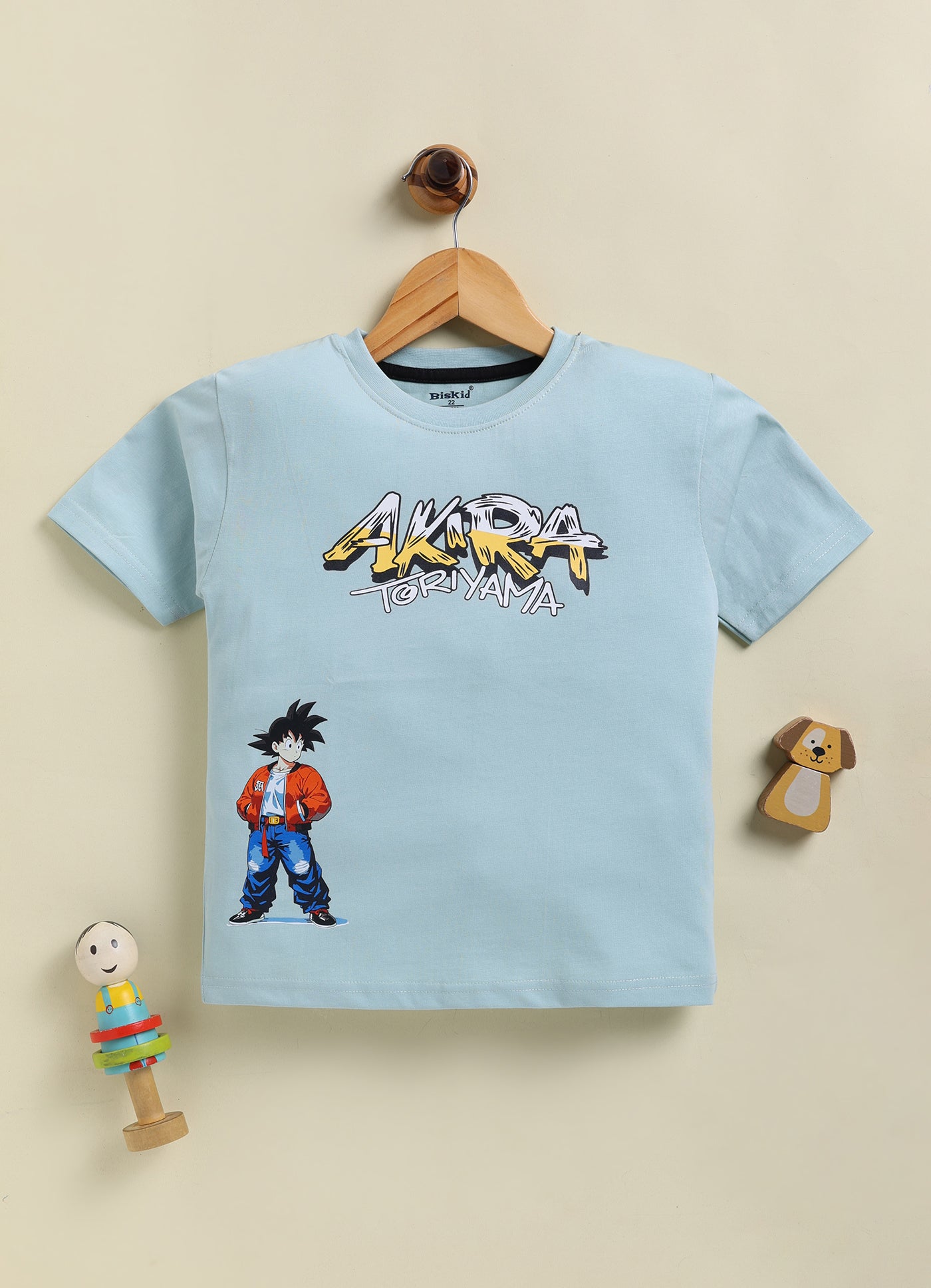Biskid Boys "Akira Toriyama" Graphic Crew Neck T-Shirt - Mint Green