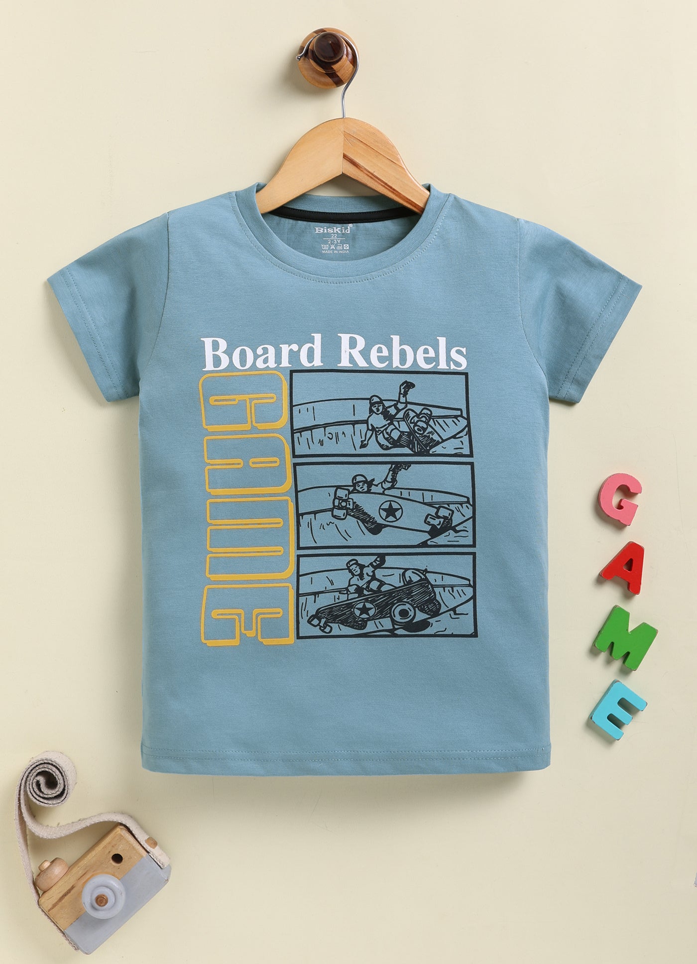 Biskid Boys "PERFORM" and "Board Rebels GAME" Graphic Short-Sleeve T-Shirt Combo (Pack of 2)