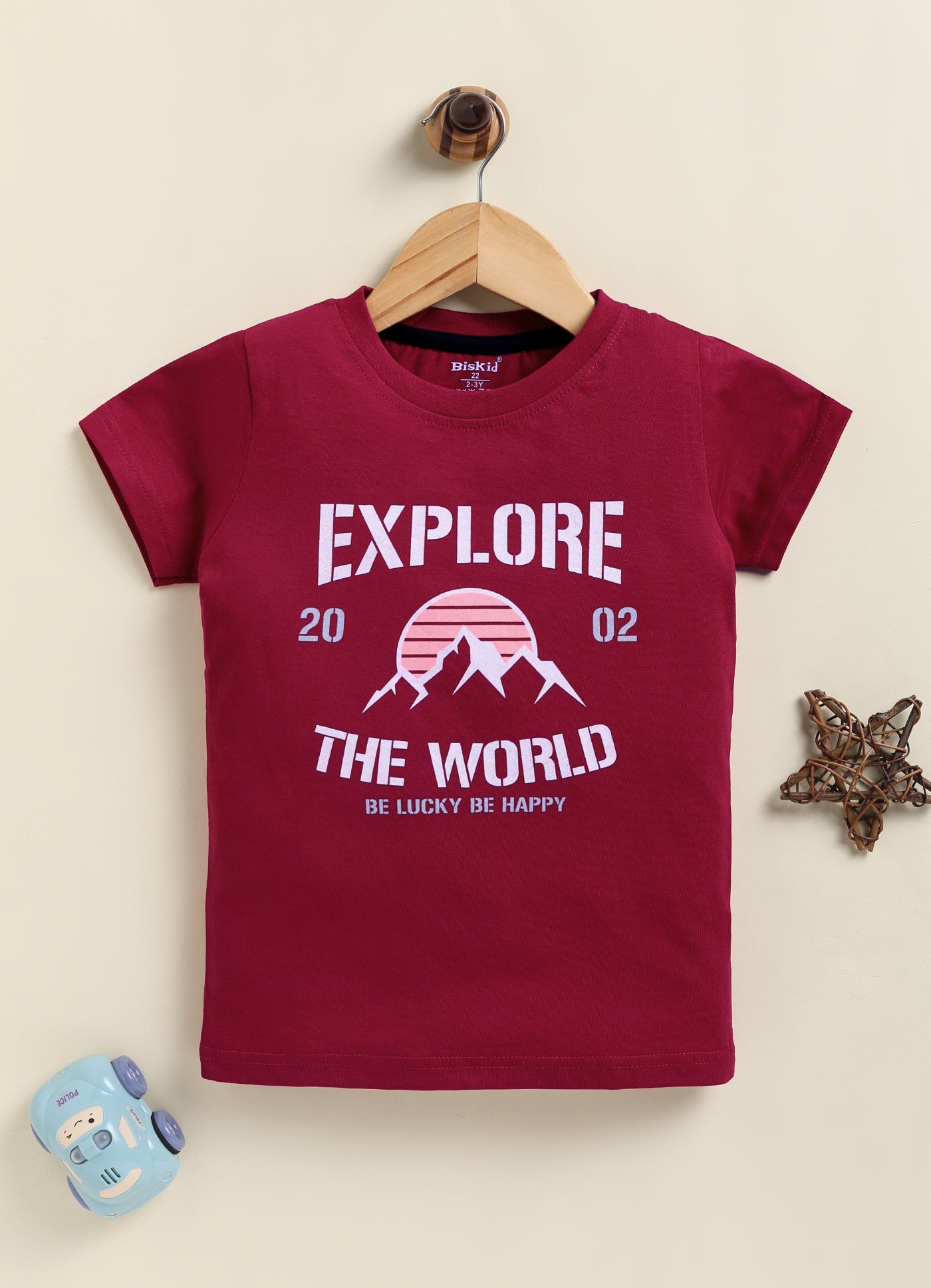 Biskid Boys "PLAY BASKETBALL WITHOUT LIMITS" and "EXPLORE THE WORLD" Graphic Short-Sleeve T-Shirt Combo (Pack of 2)
