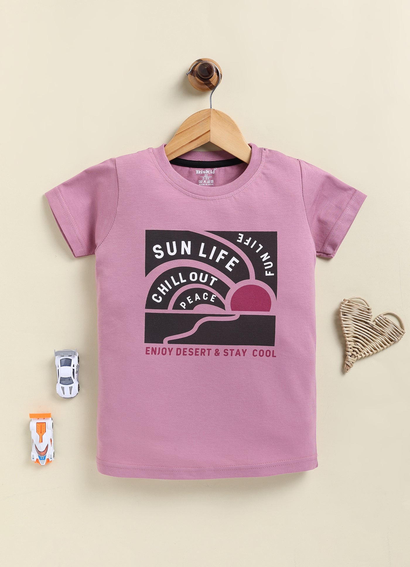 Biskid Boys "SUN LIFE CHILL OUT PEACE" and "GREE" Typographic Graphic Short-Sleeve T-Shirt Combo (Pack of 2)