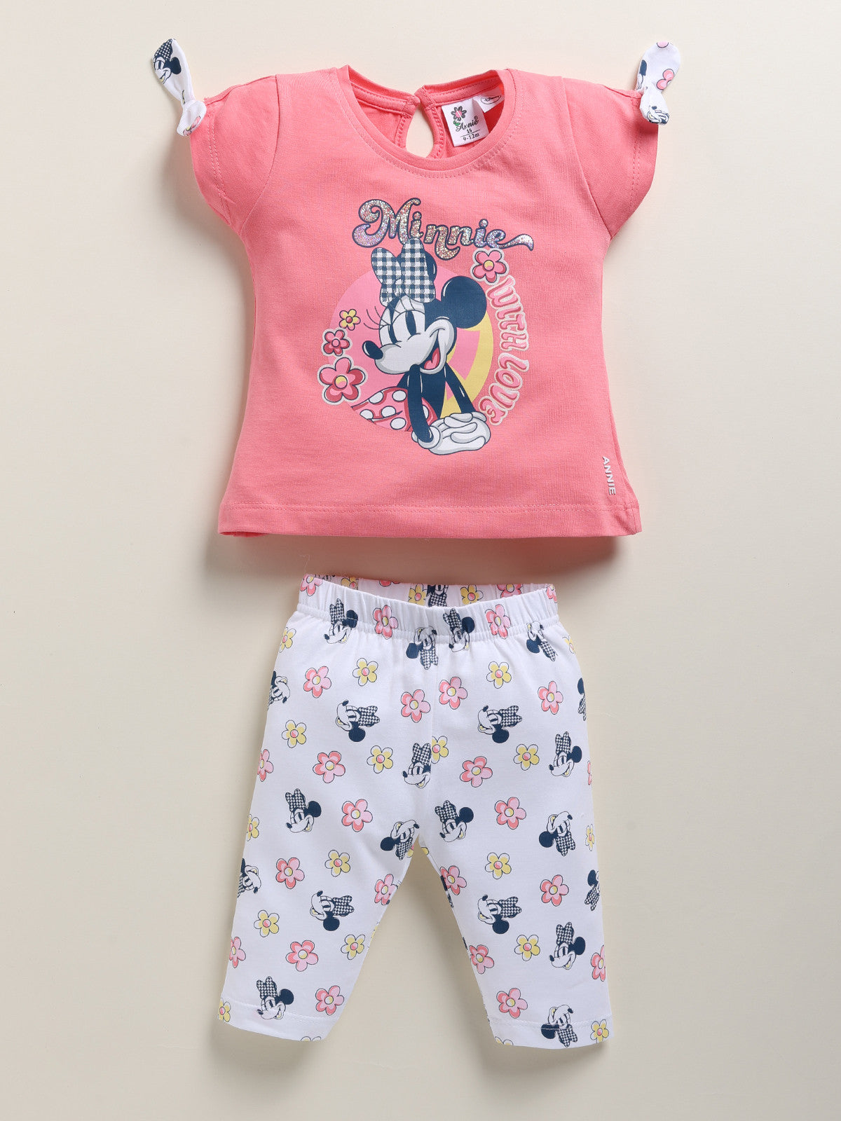 Pink Printed Top Capri Set for Girls by Annie
