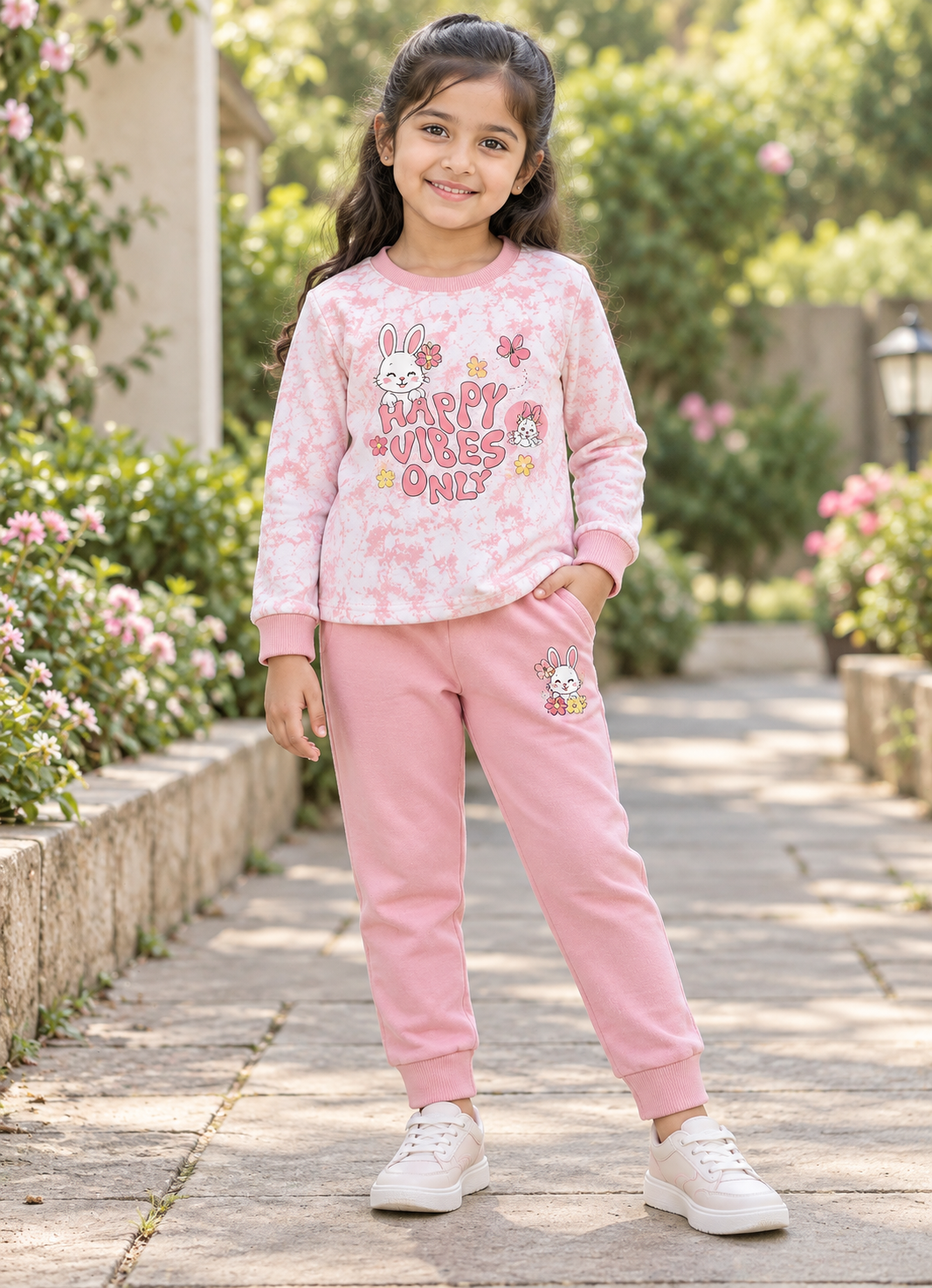 Annie Disney Minnie & Daisy Pink Fleece Winter Set for Girls