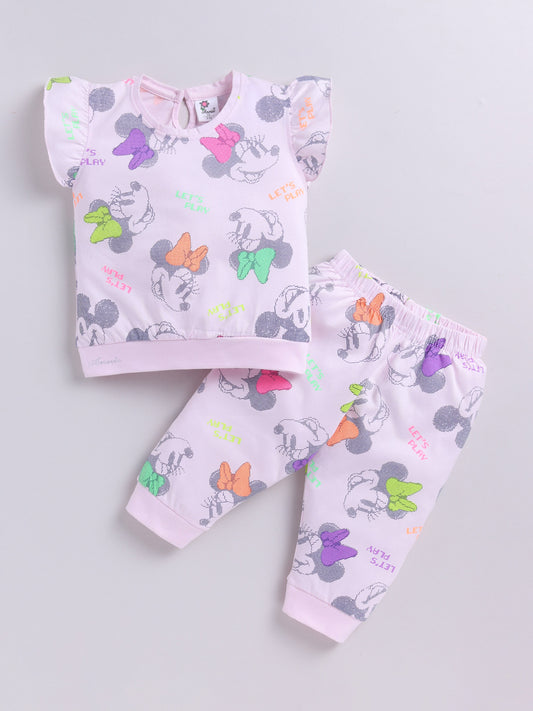 Light Blue Micky Printed Co-ord Set for Girls by Annie