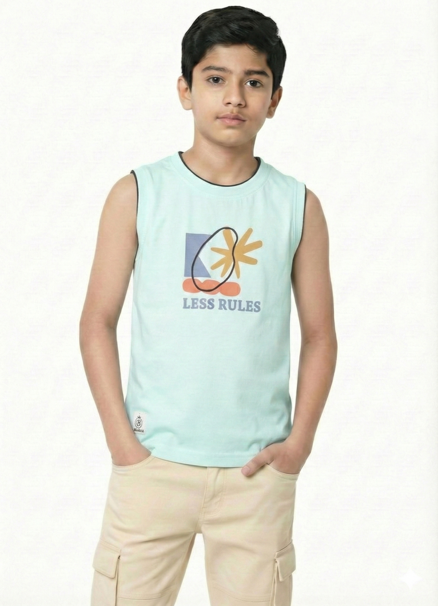 Biskid Boys "LESS RULES" and "FLORIDA SUNSET" Graphic Sleeveless Vest Combo (Pack of 2)