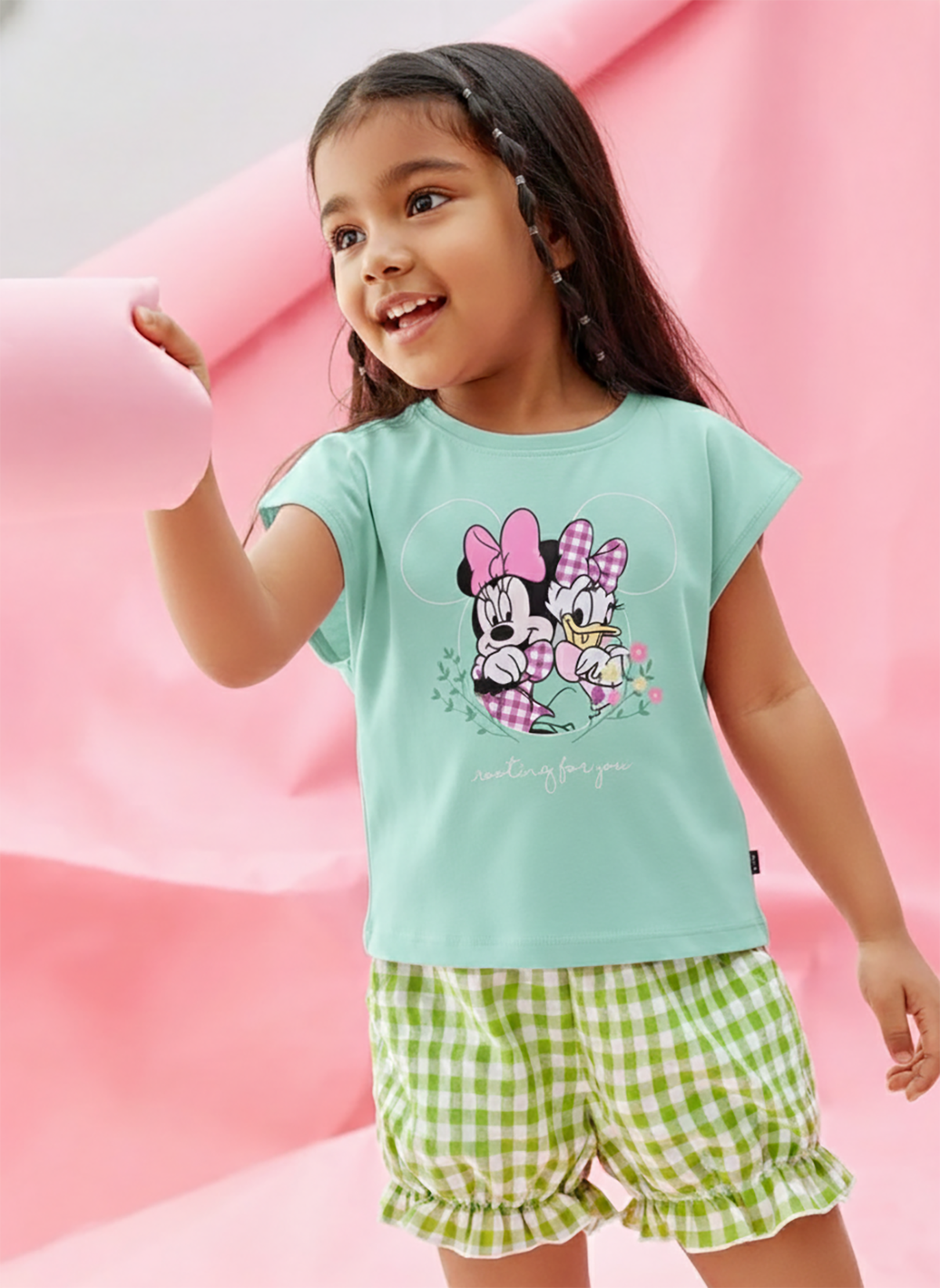 Biskid Girls Disney Minnie Mouse & Daisy Duck Mint Green and Lavender Short-Sleeve Top Combo (Pack of 2)