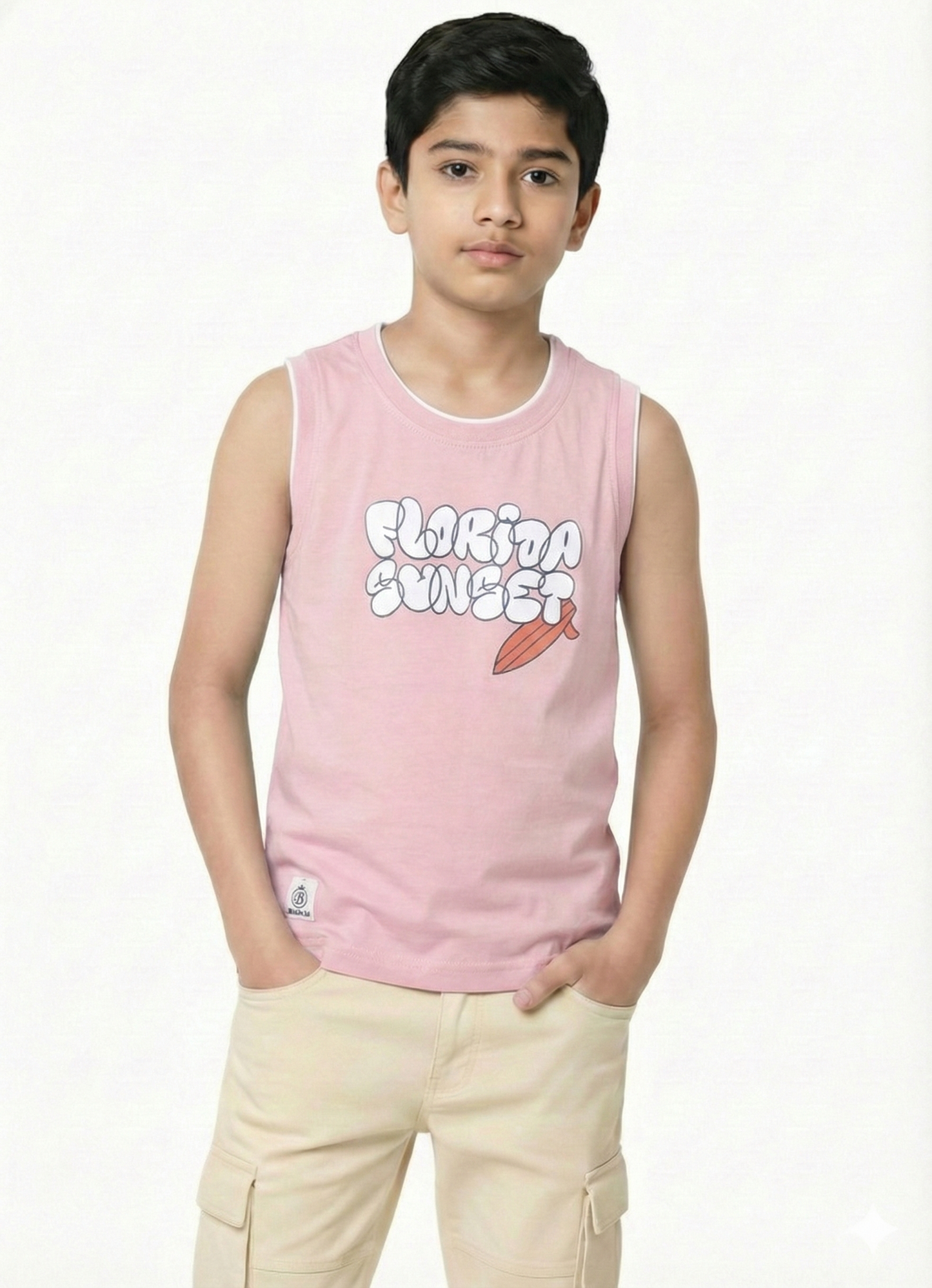 Biskid Boys "LESS RULES" and "FLORIDA SUNSET" Graphic Sleeveless Vest Combo (Pack of 2)