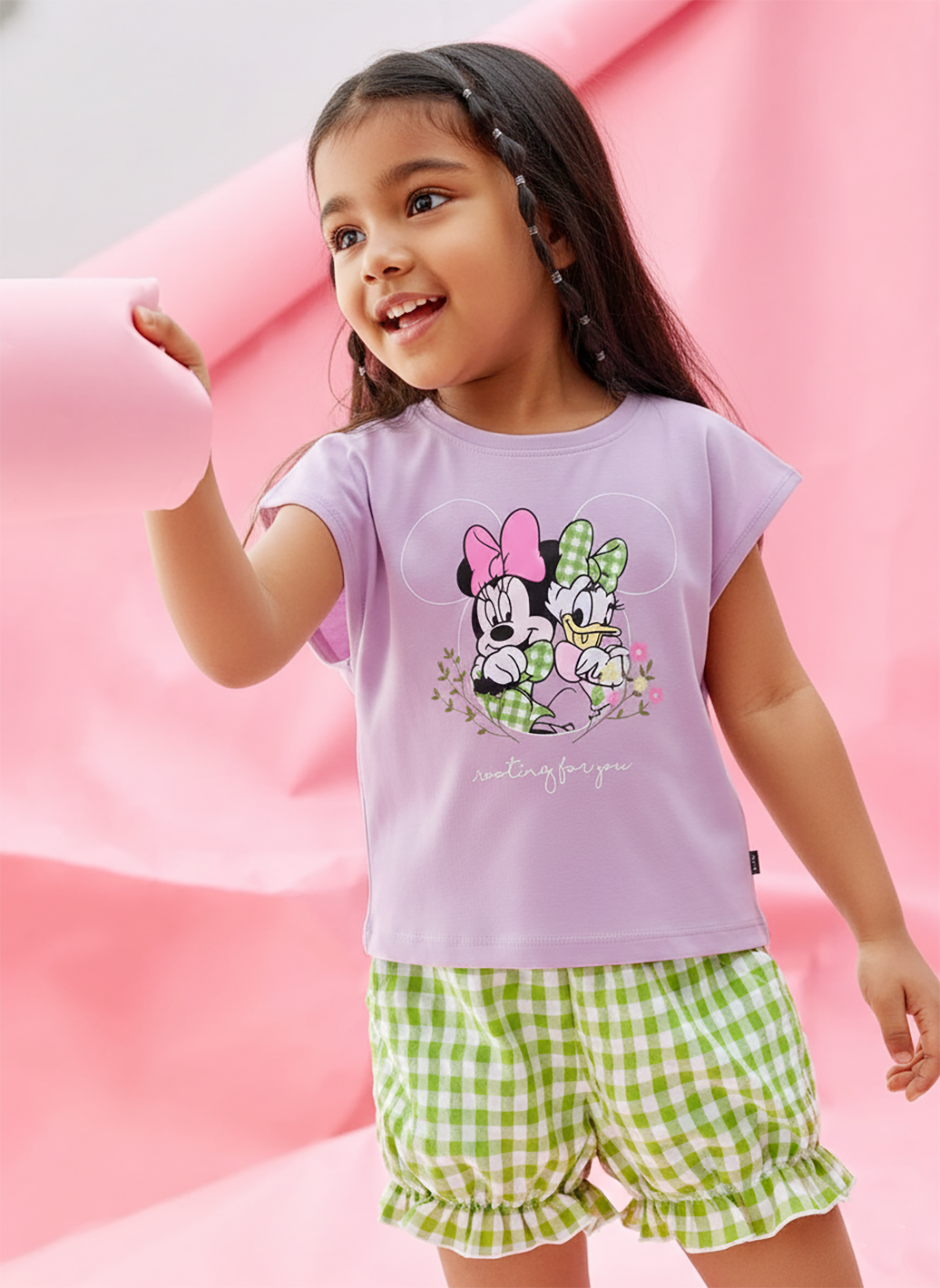 Biskid Girls Disney Minnie Mouse & Daisy Duck Mint Green and Lavender Short-Sleeve Top Combo (Pack of 2)