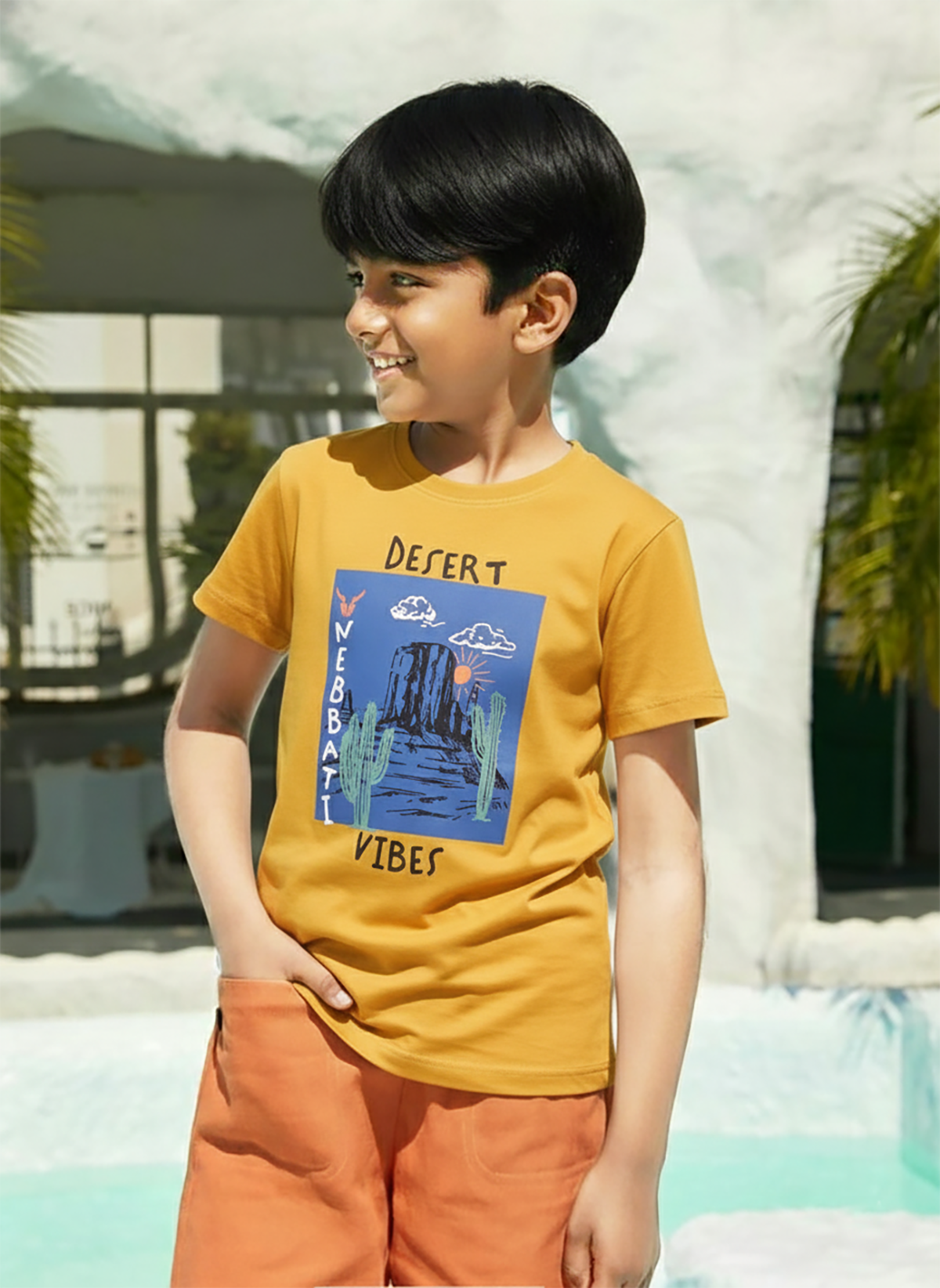 Biskid Boys "SHORE & TIDE" and "DESERT VIBES" Graphic Short-Sleeve T-Shirt Combo (Pack of 2)