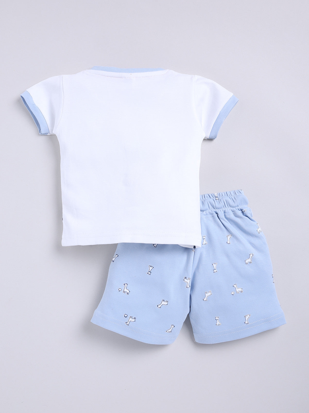 Blue Printed Shirt Pant Set for Boys by Uno Kids