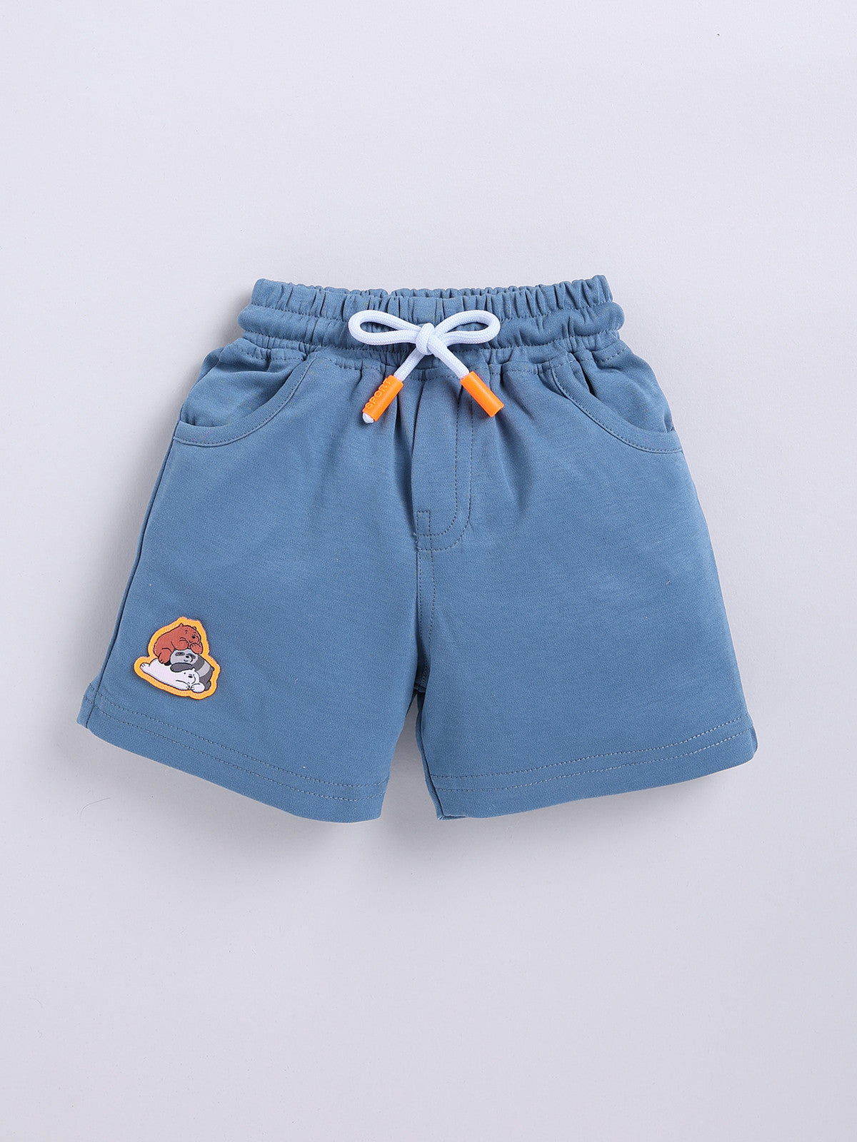 Blue Teddy Printed Shirt Pant Set for Boys by Uno Kids
