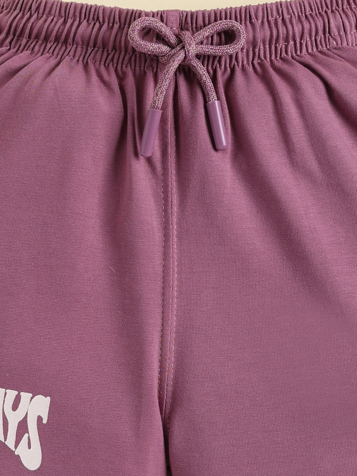 Boys Solid Colour Small Ghaphic Print Cotton Shorts