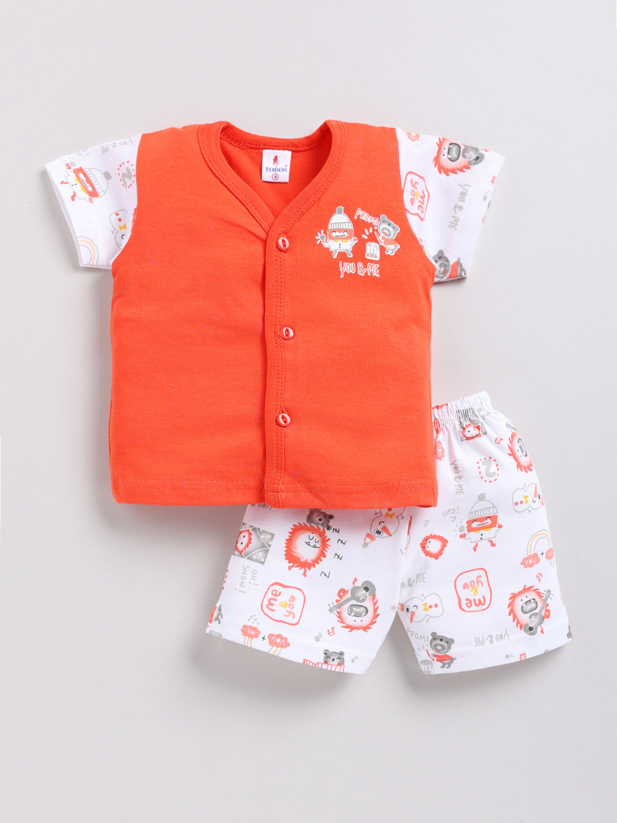 Baby Boys Monster Printed Cotton Clothing Set