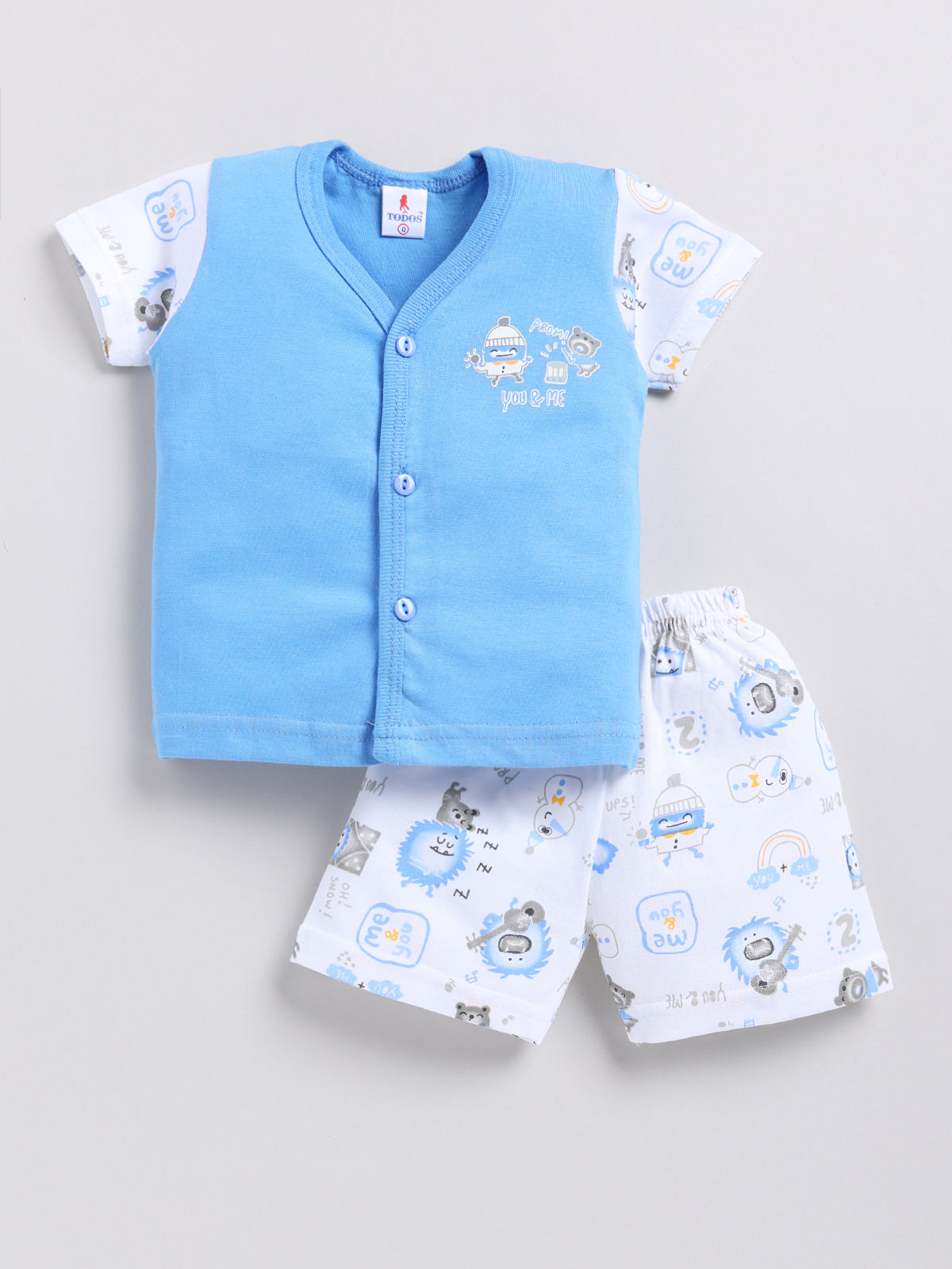 Baby Boys Monster Printed Cotton Clothing Set