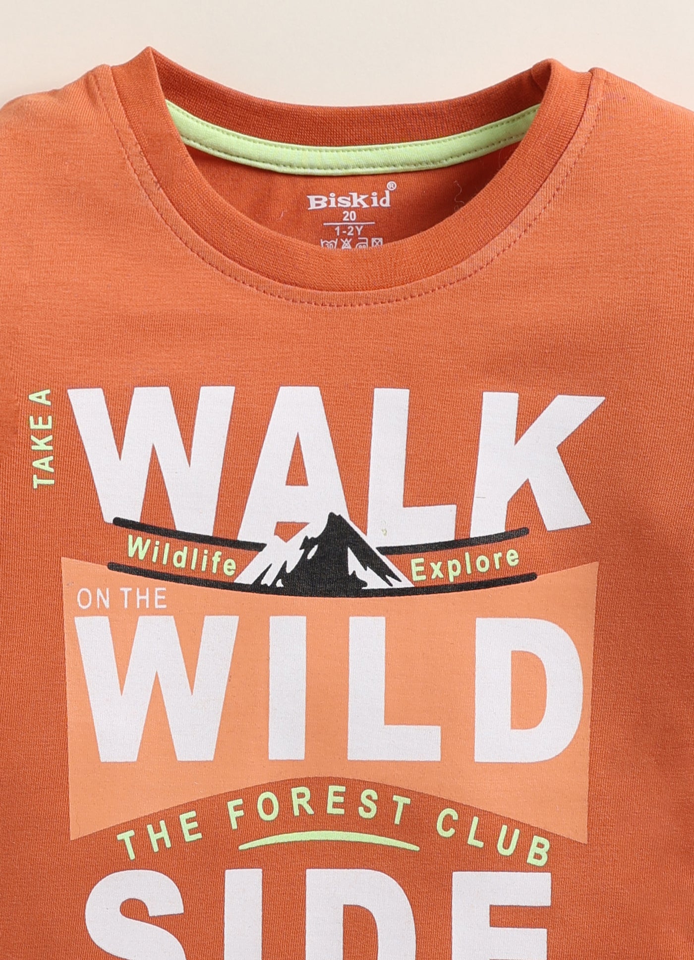 Biskid Boys "Walk on the Wild Side" Long-Sleeve Graphic T-Shirt - Rust Orange