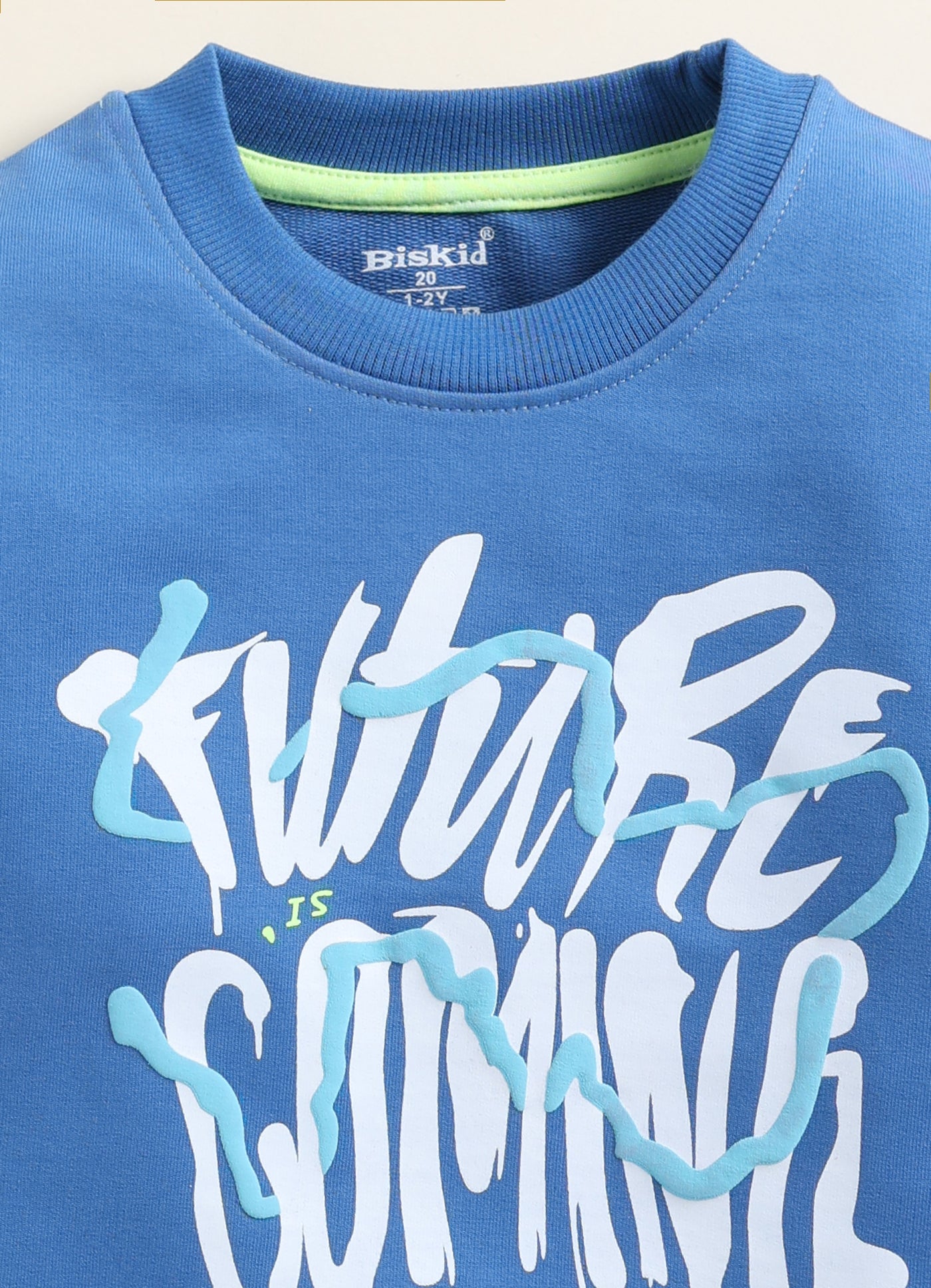 Biskid Boys "Future is Coming" Graphic Sweatshirt - Blue
