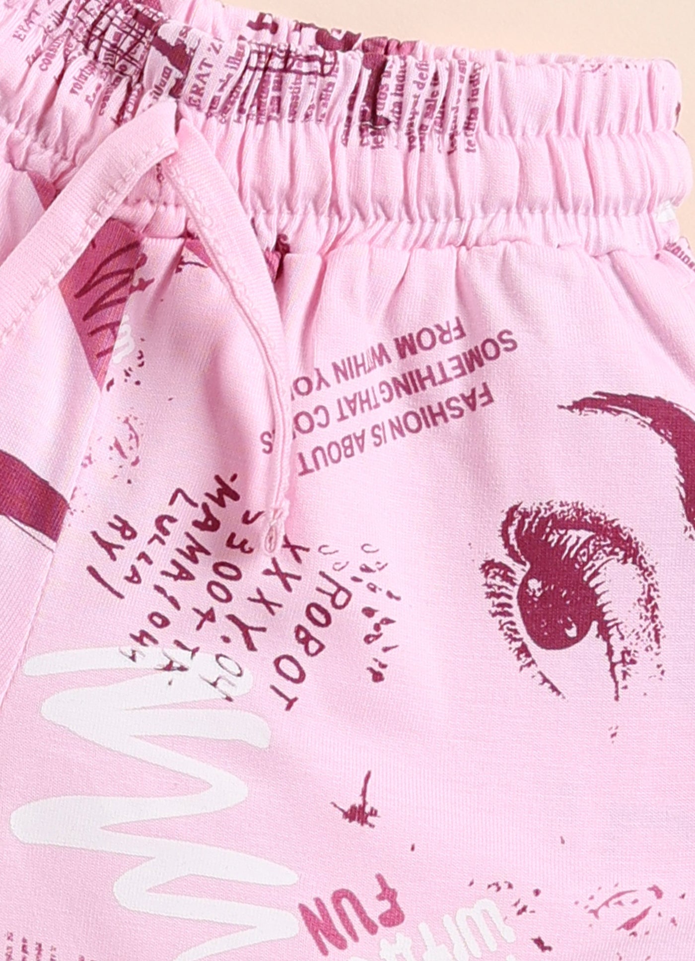 Girls Graphic Printed Dolphin Hem Shorts