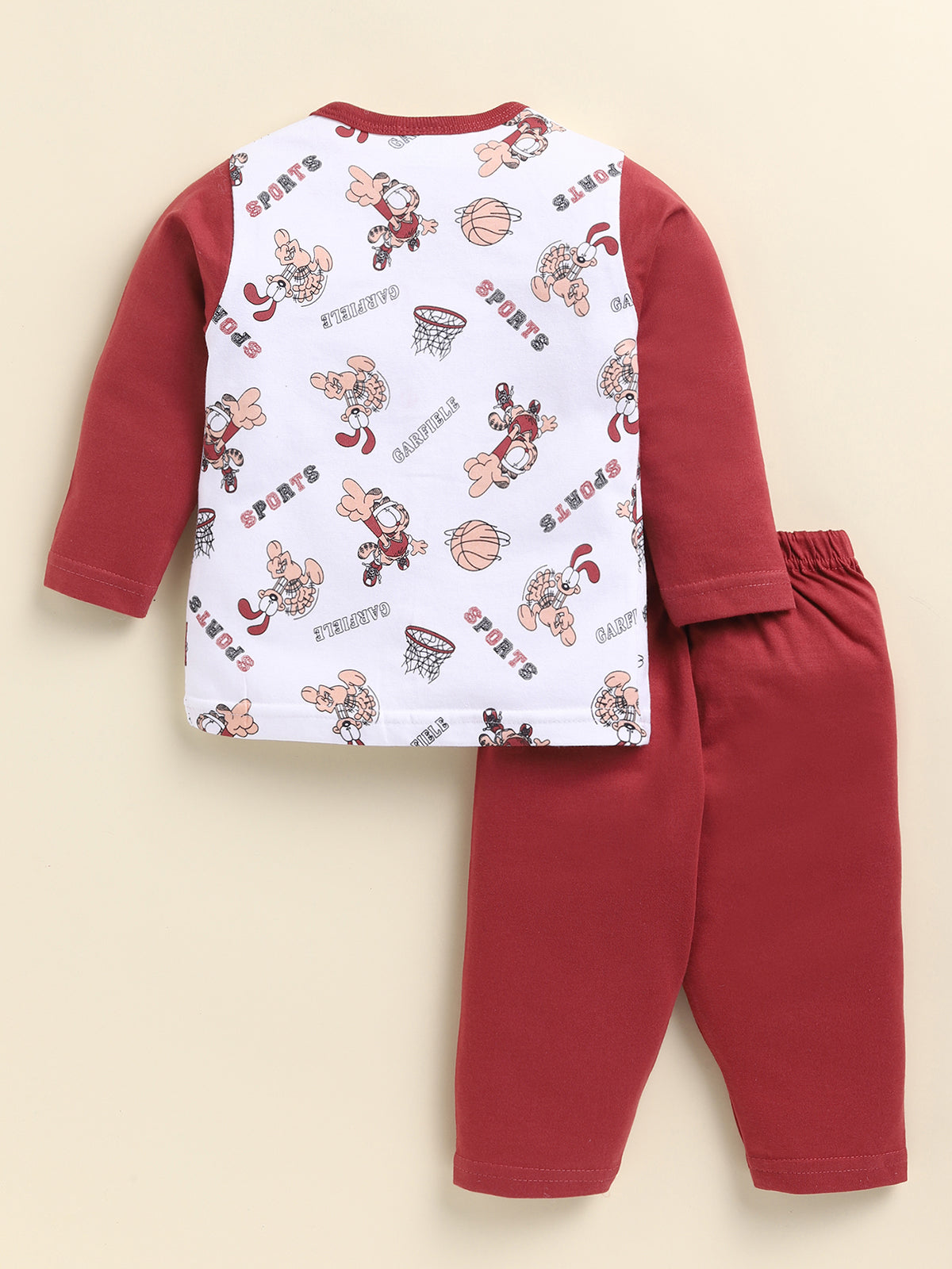Todos Boys "Garfield Sports" Multi-Piece Layered Clothing Set - Maroon