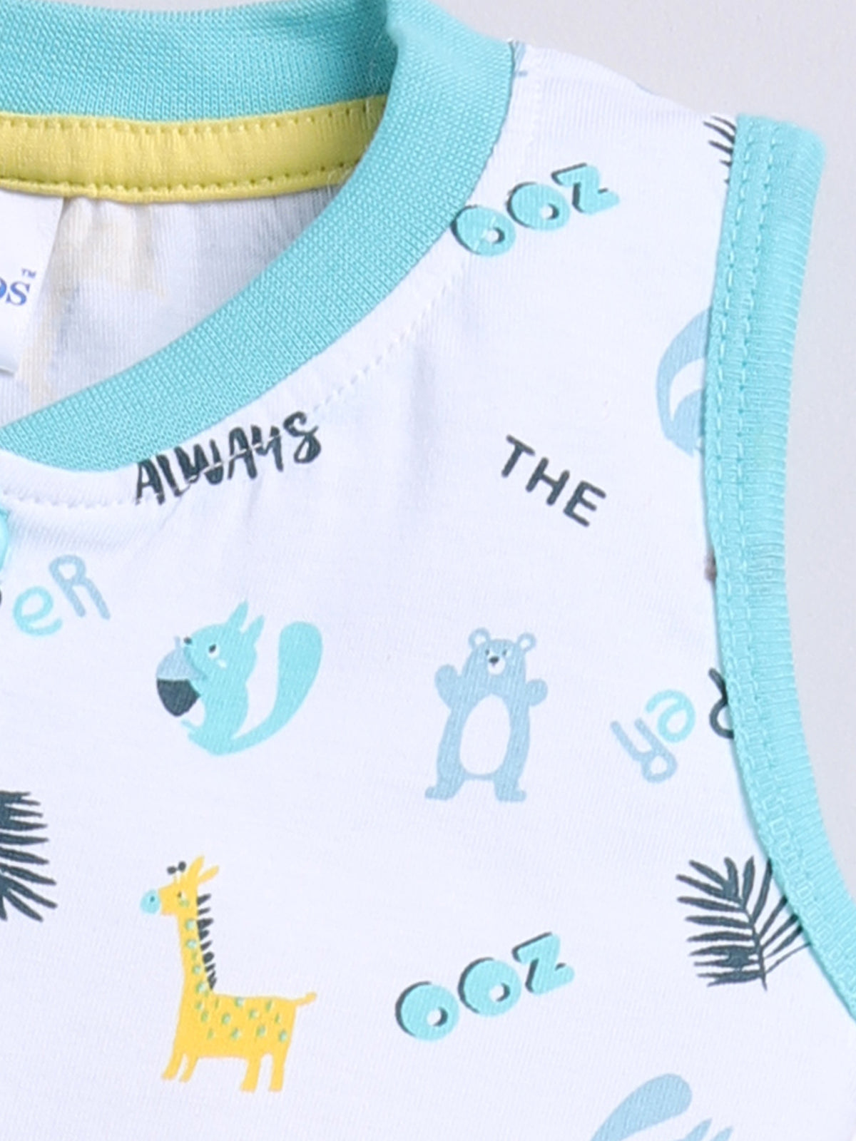 Boys Mint Green Zoo Print Clothing Set
