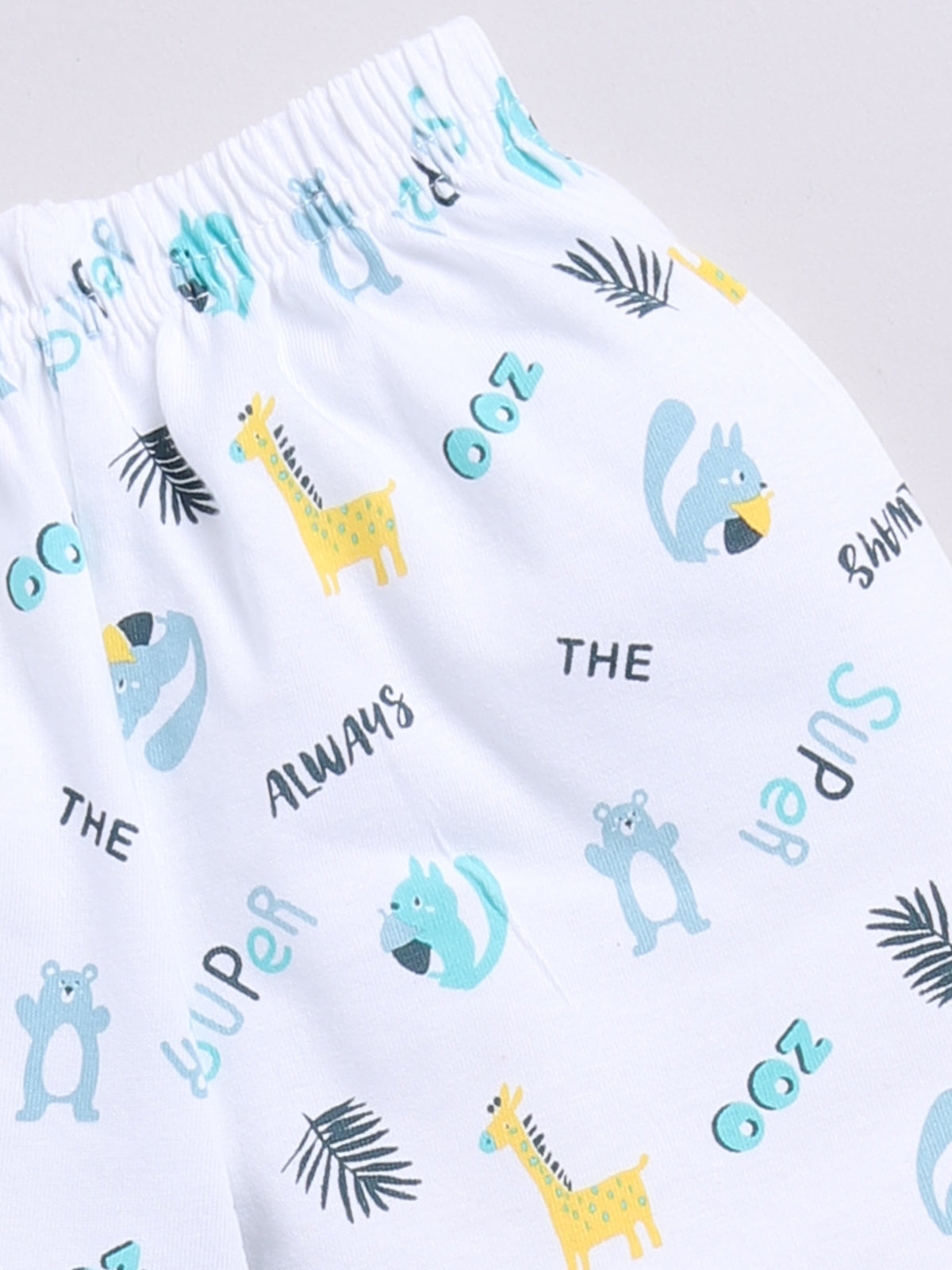 Boys Mint Green Zoo Print Clothing Set