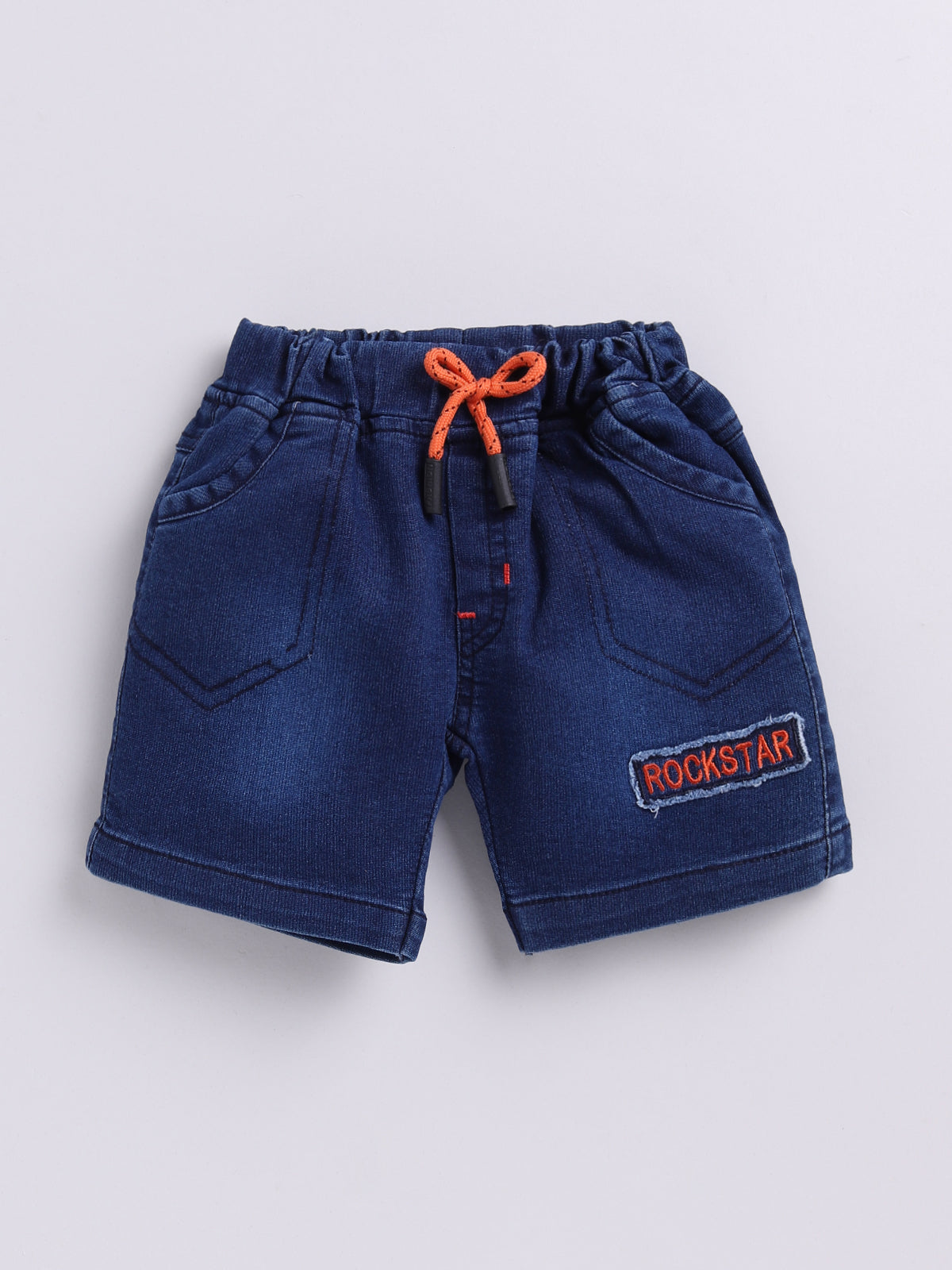 Todos Boys "Rock Star" Mickey Mouse T-Shirt and Denim Shorts Set - Rust