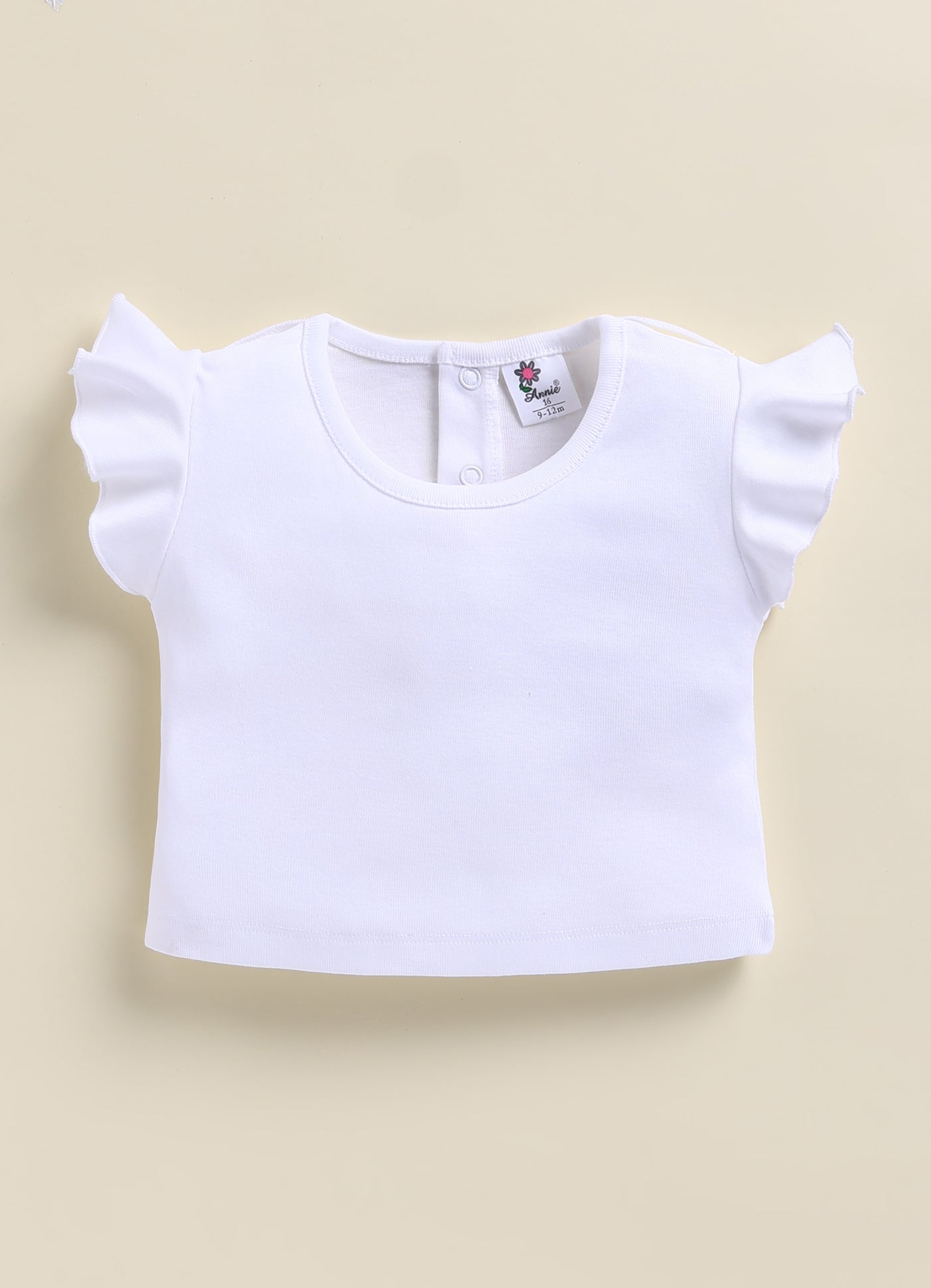 Annie Girls Pastel Striped Butterfly Overalls and Flutter Sleeve Top Set- Blue