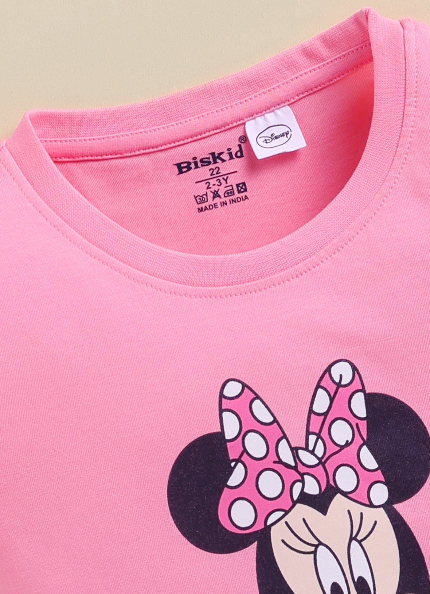 Biskid Girls Disney "Minnie" Peach and "Best Friends Forever" Mint Green Short-Sleeve Top Combo (Pack of 2)
