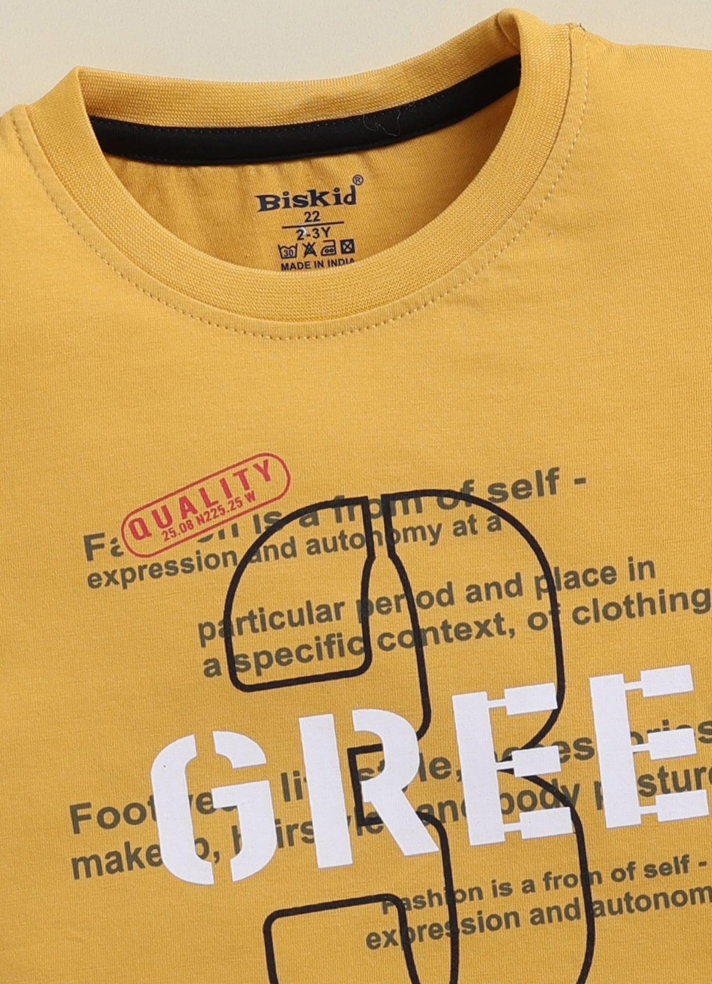 Biskid Boys "Fashion Trending" Graphic T-Shirt - Mustard Yellow