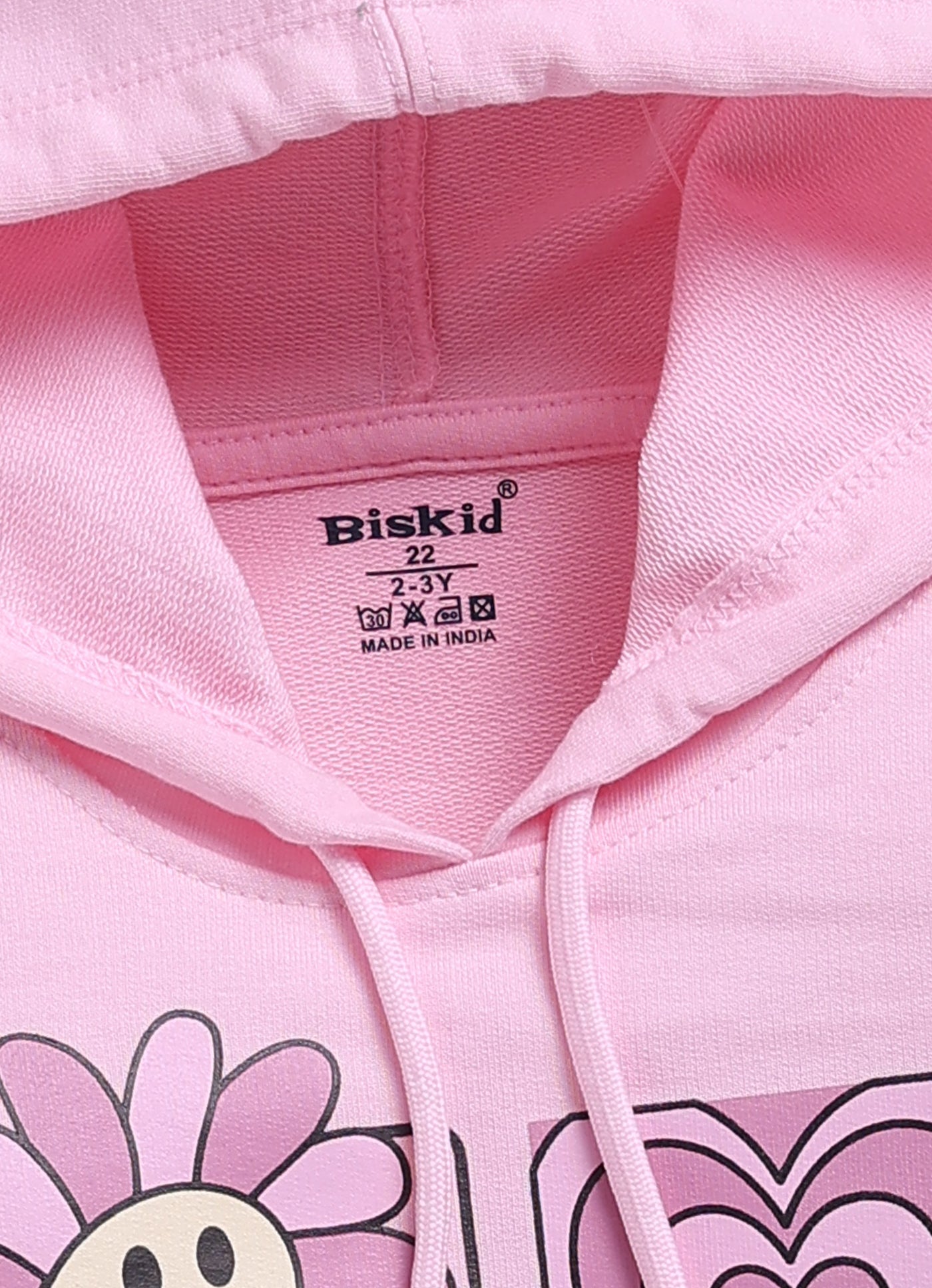 BISKID Cotton Knit Full Sleeves Heart Printed Top