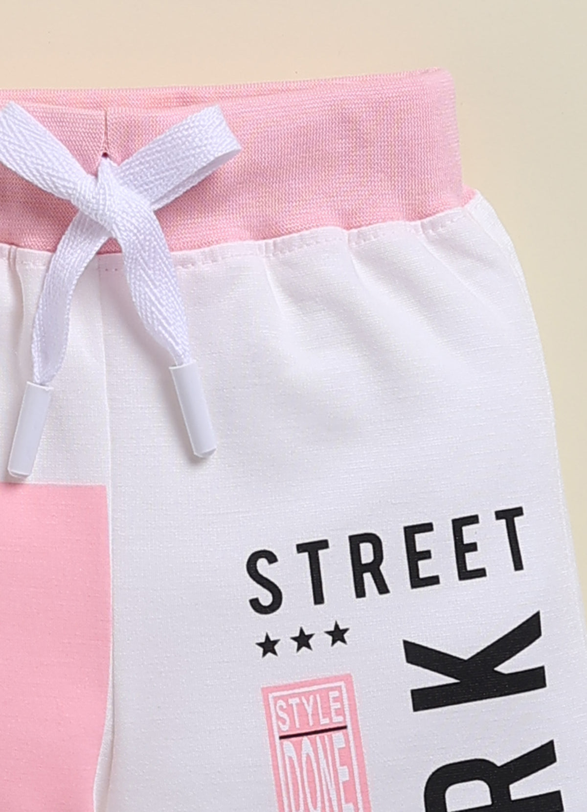 Annie White & Pink  Sweatshirt and Jogger Set for Girls
