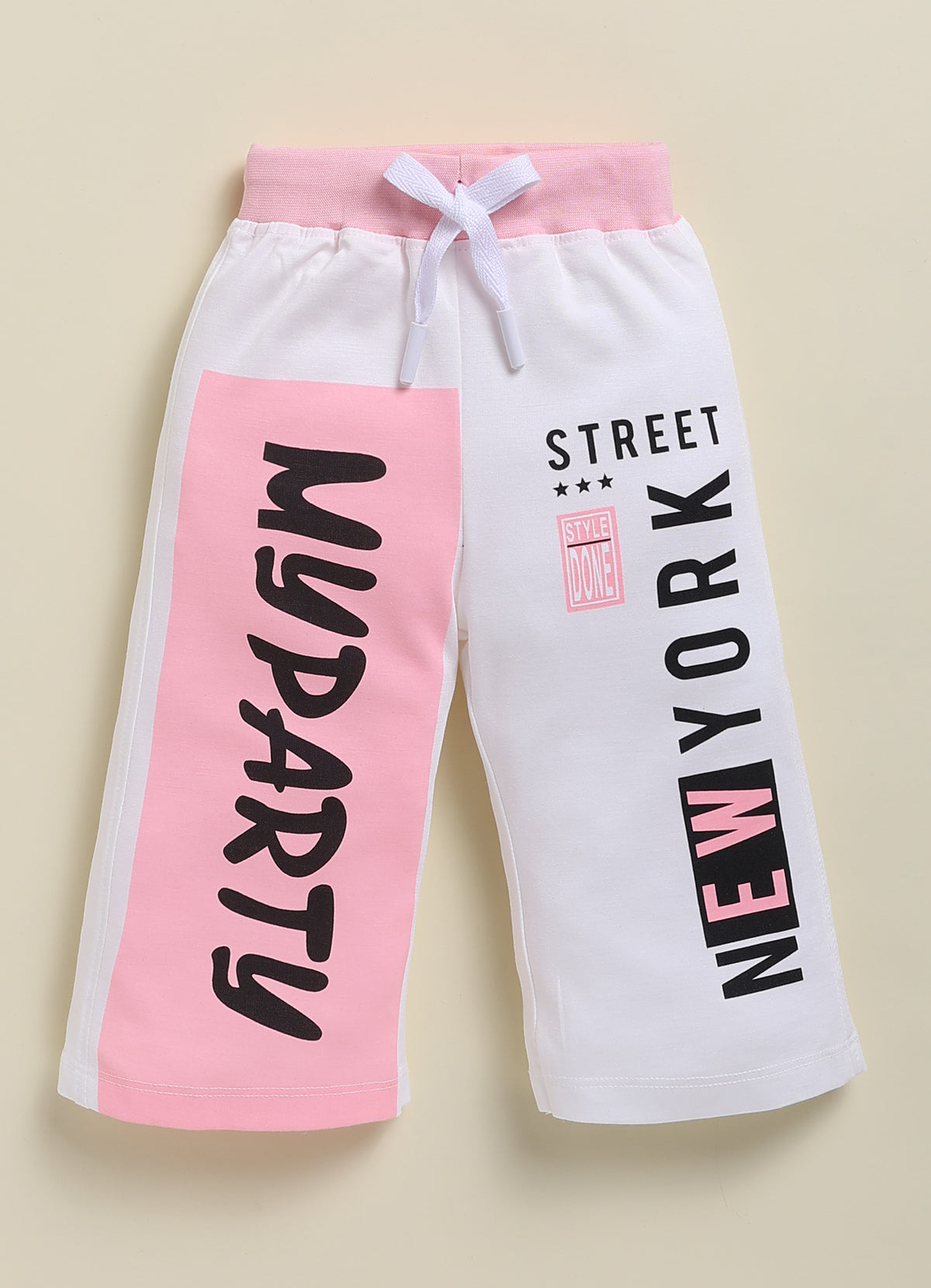 Annie White & Pink  Sweatshirt and Jogger Set for Girls