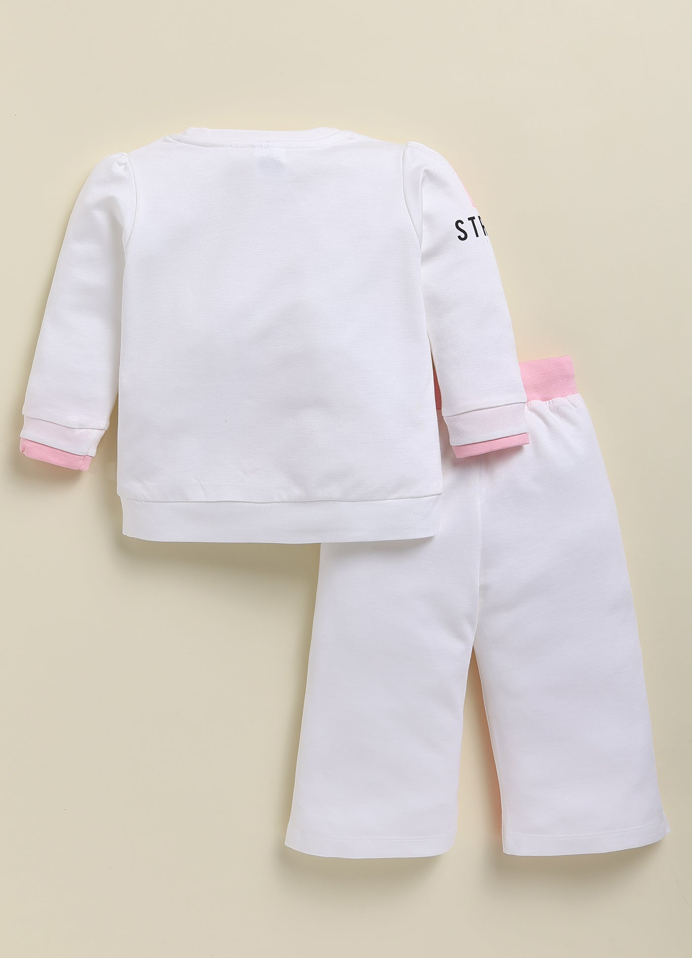 Annie Kids 100% Lyocell Knit to Knit Full Sleeves Just love You Text Printed Pre  Winter Top & Palazo - Pink