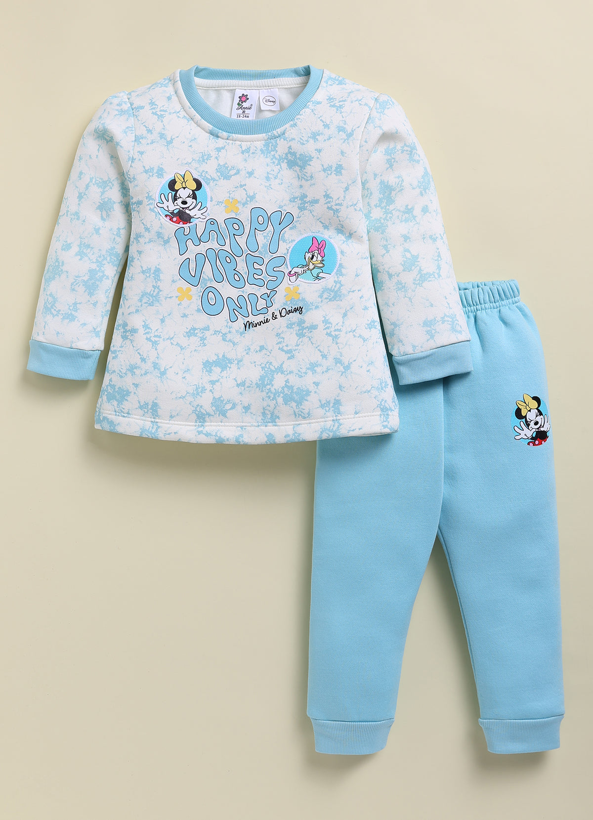 Annie Disney Minnie & Daisy Blue Fleece Winter Set for Girls