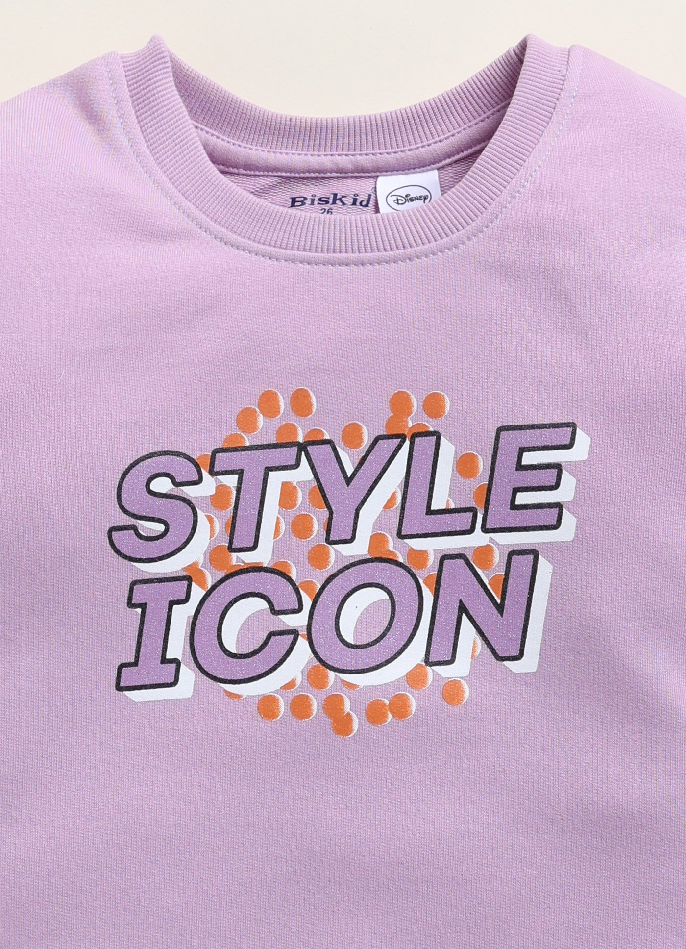 Biskid Girls "Style Icon" Graphic Fleece Sweatshirt - Violet