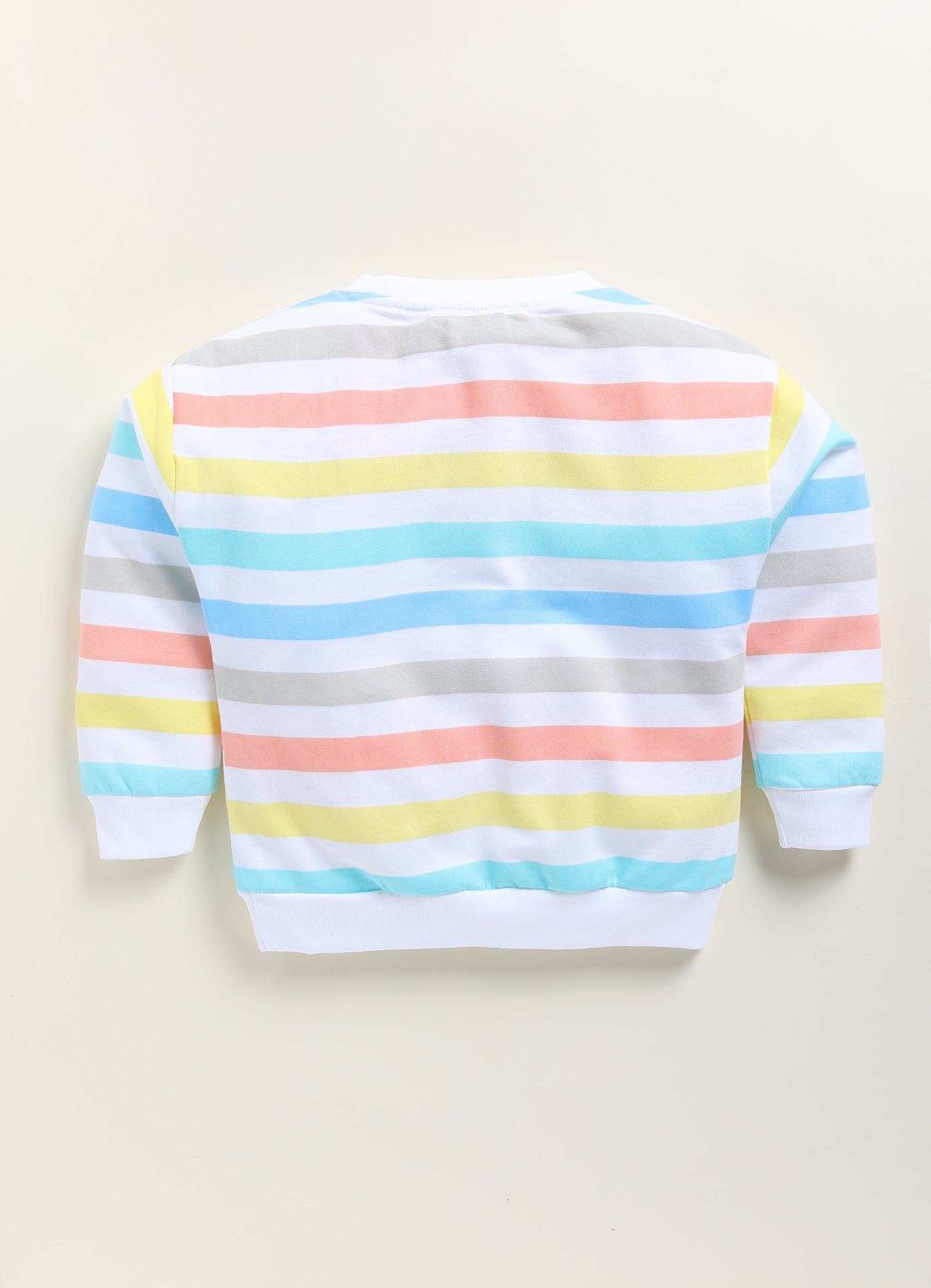 Biskid Girls "Sport" Pastel Striped Pullover Top - Blue & Multi