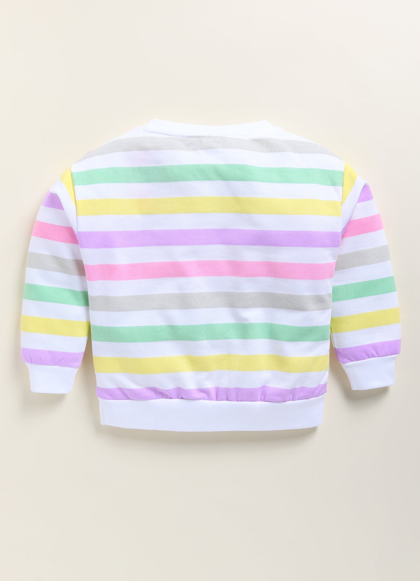 Biskid Girls "Sport" Pastel Striped Pullover Top - Pink & Multi