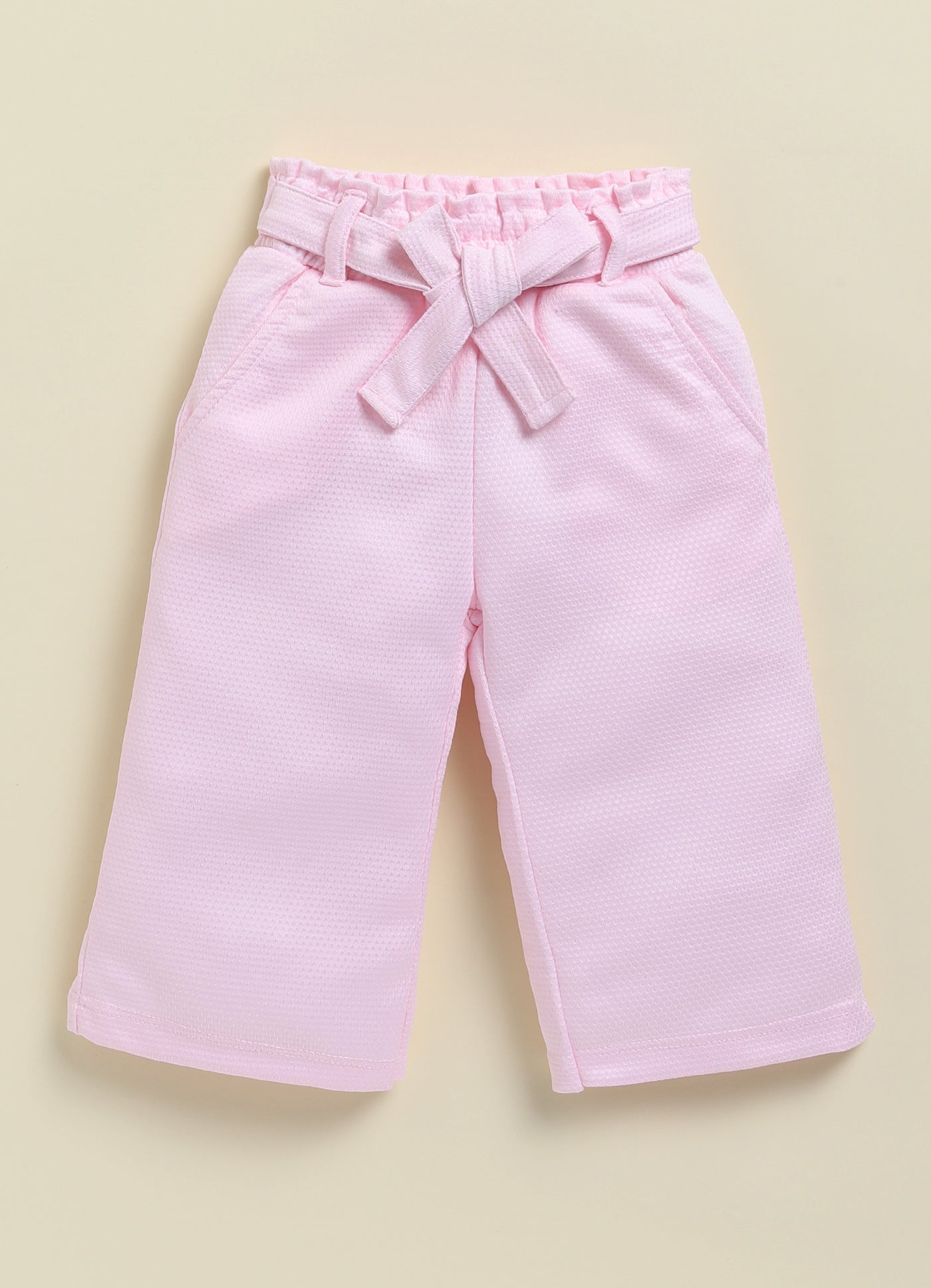 Annie Kids 100% Lyocell Knit to Knit Full Sleeves Stripes Pre  Winter Top & Pant - Pink