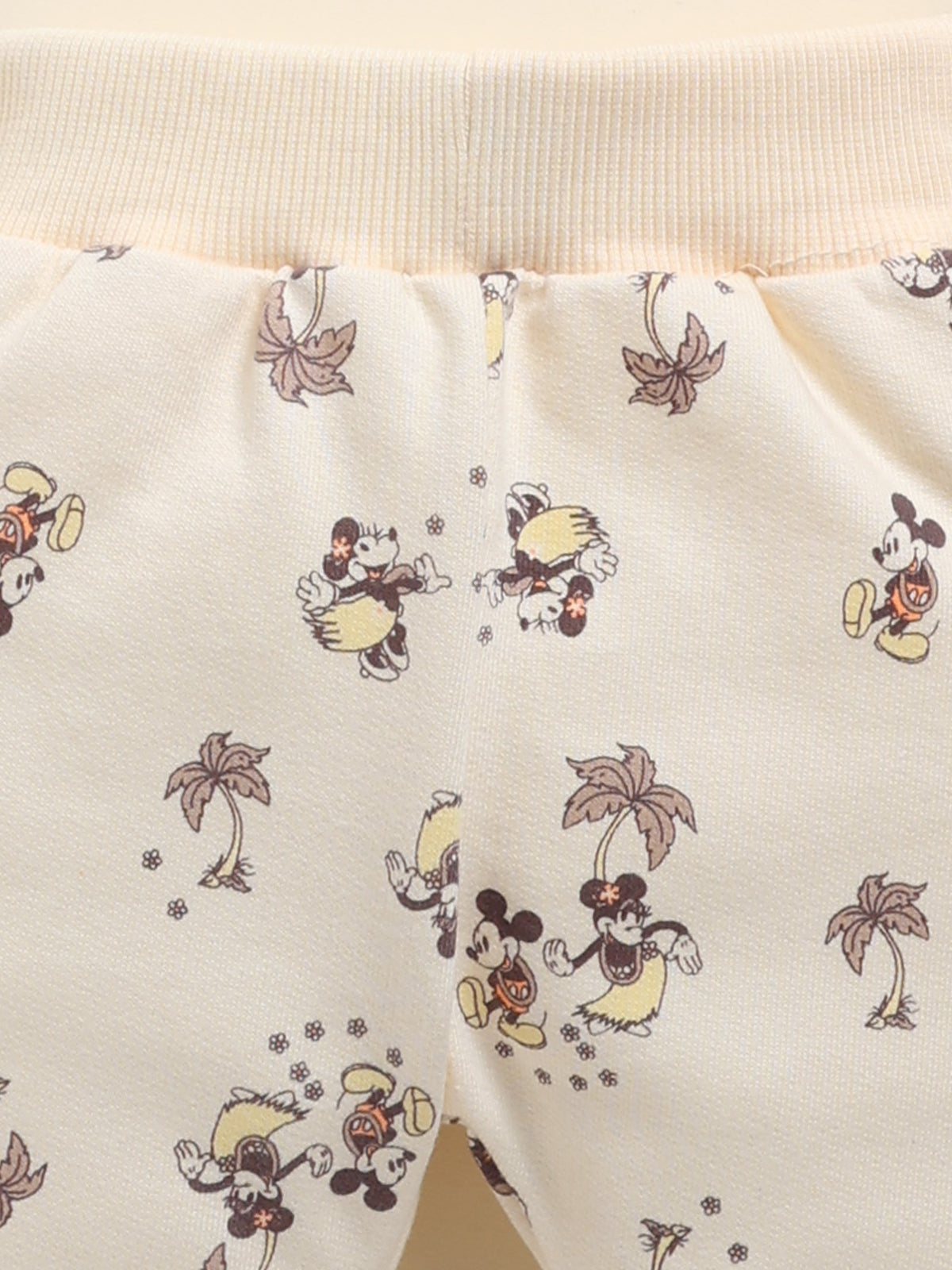 Annie Girls "Good Times Aloha" Mickey & Minnie Mouse Long-Sleeve Clothing Set - Cream