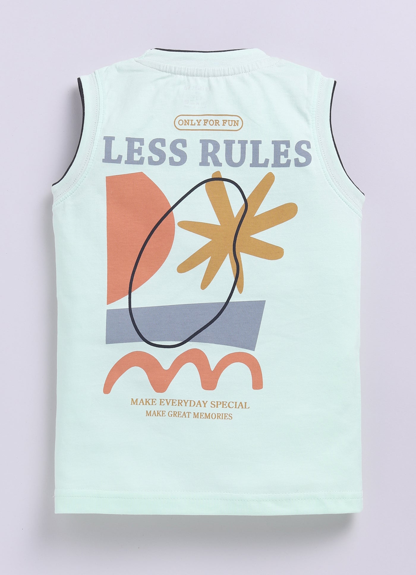 Biskid Boys "LESS RULES" and "FLORIDA SUNSET" Graphic Sleeveless Vest Combo (Pack of 2)